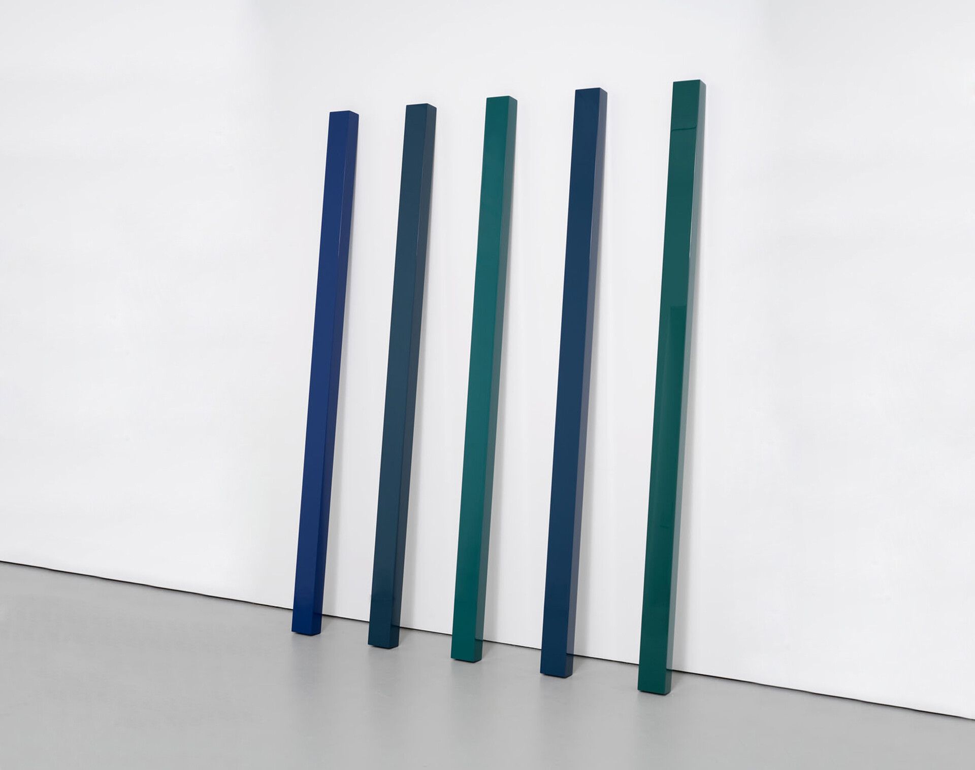 A sculpture by John McCracken, titled Space, dated 2008.
