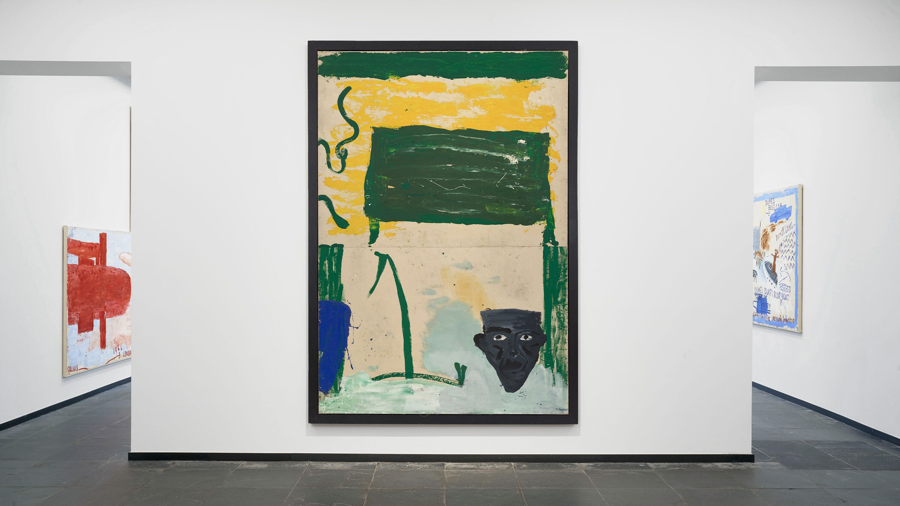 Installation view of the exhibition "Rose Wylie: picky people notice...," at S.M.A.K., Stedelijk Museum voor Actuele Kunst in Ghent, dated 2022.