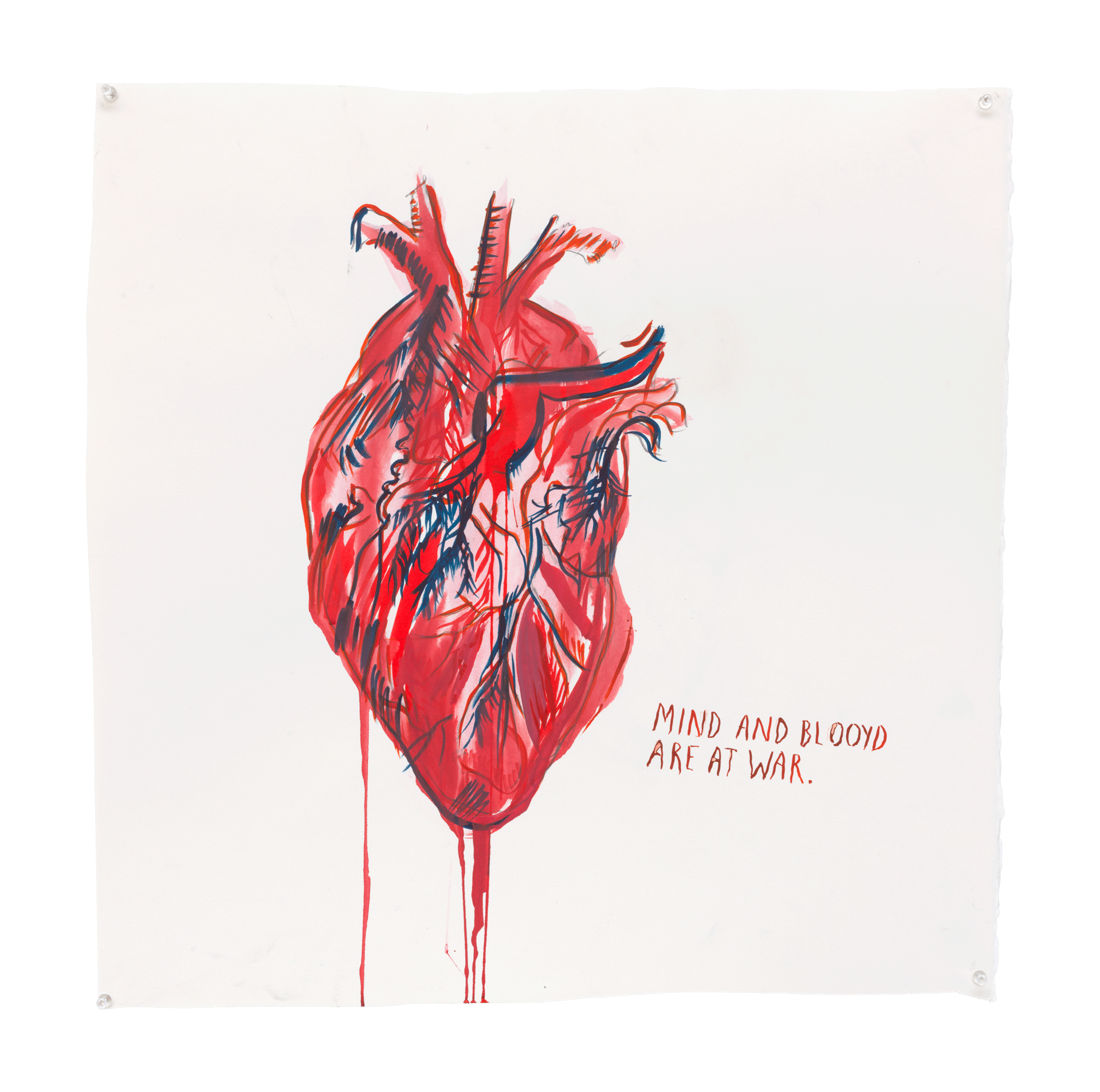 Raymond Pettibon: No Title (Mind and blooyd), 2019 | David Zwirner