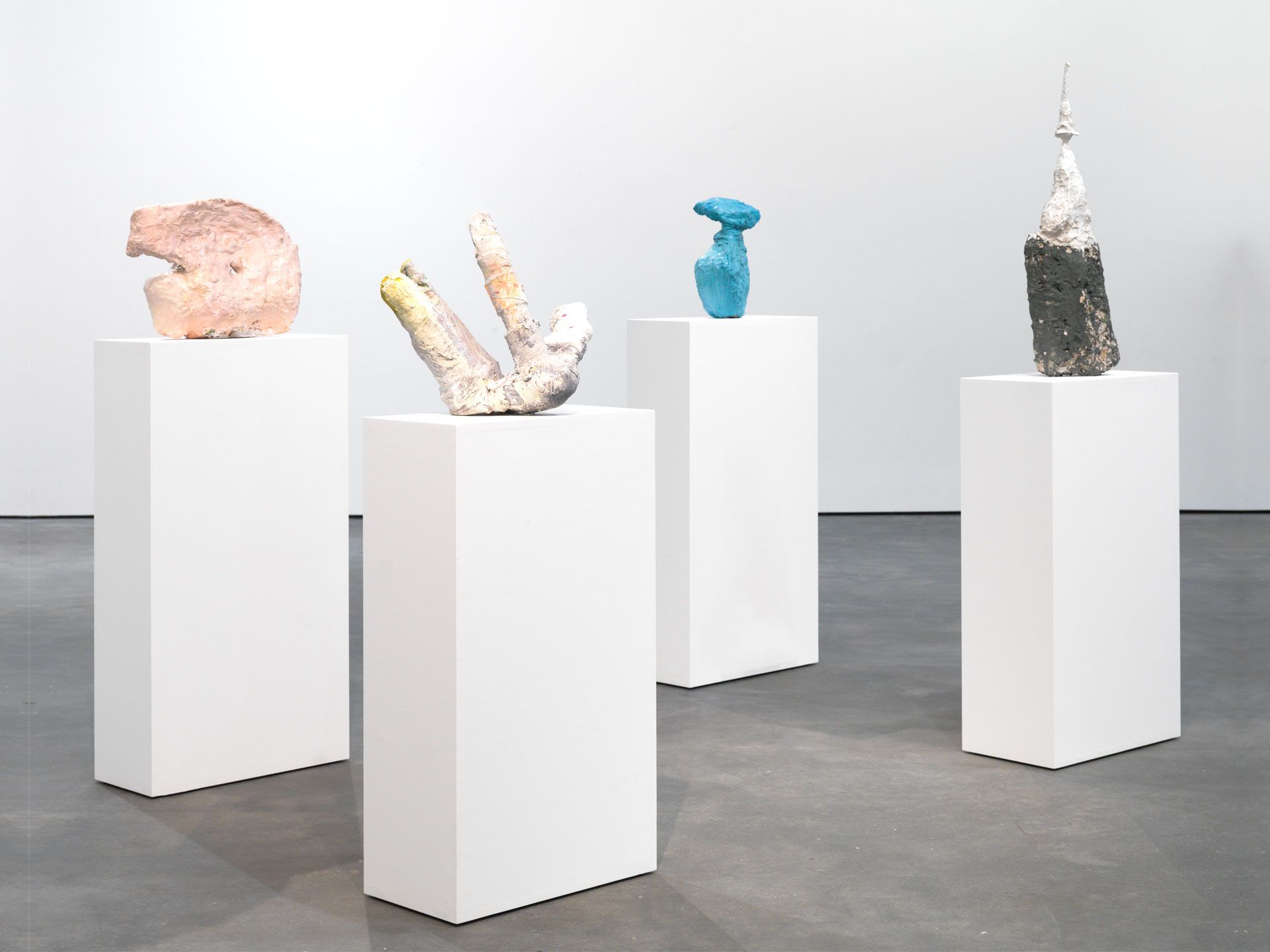 An installation by Franz West, titled 2 to 2 (do too 2 [too do 2 {to do two}]), dated 1994.
