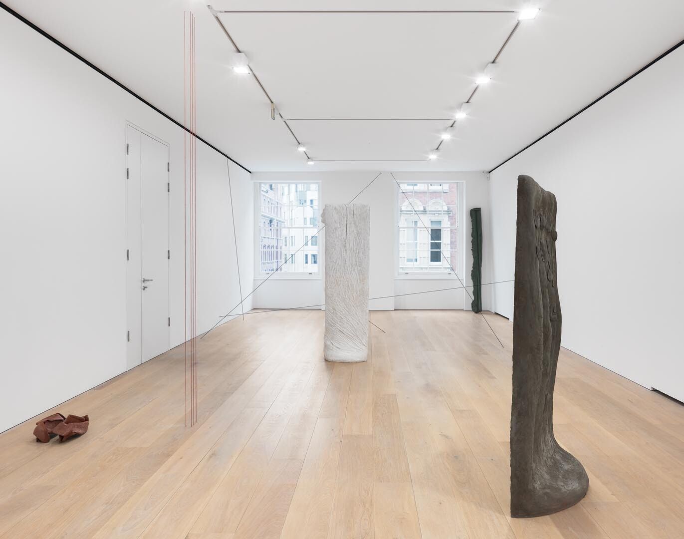 Installation view of the exhibition THE UPPER ROOM: Sharing Space at David Zwirner in London, dated 2014.