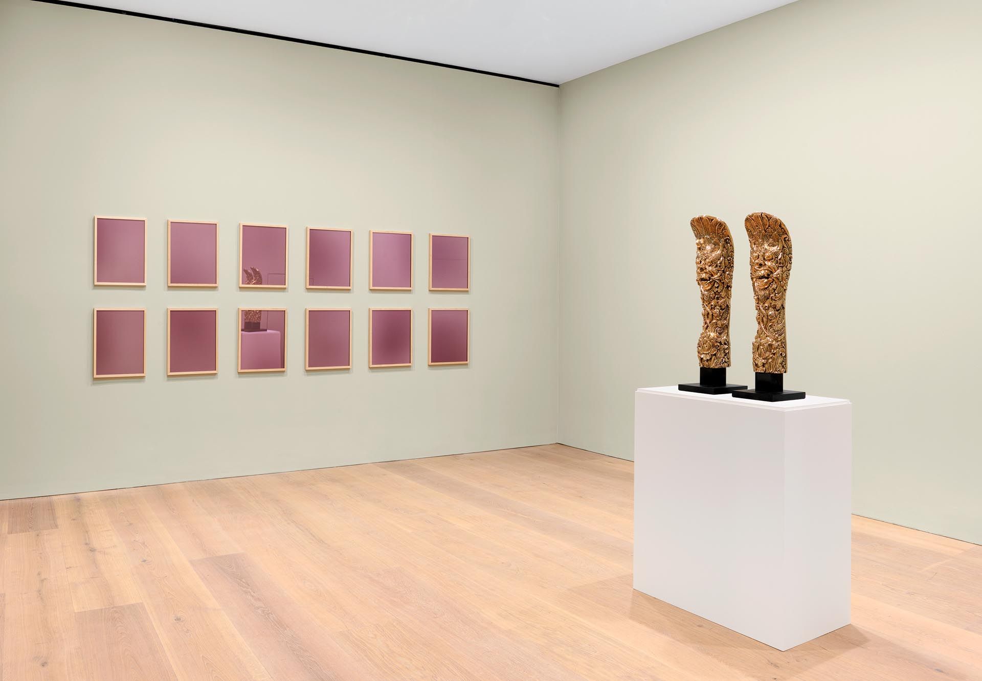 An installation view of the exhibition Sherrie Levine: Pie Town, at David Zwirner London, dated 2017.