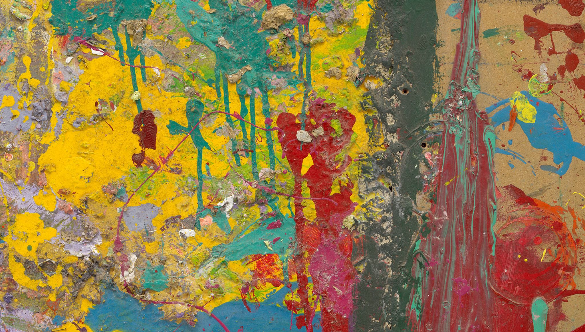 A detail of an artwork by Franz West called Untitled, dated 1996