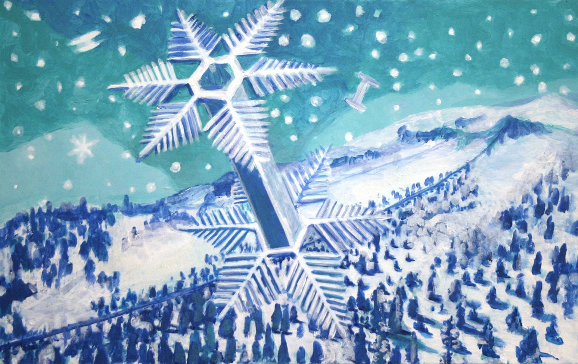 An untitled painting by Yutaka Sone, dated 2004.