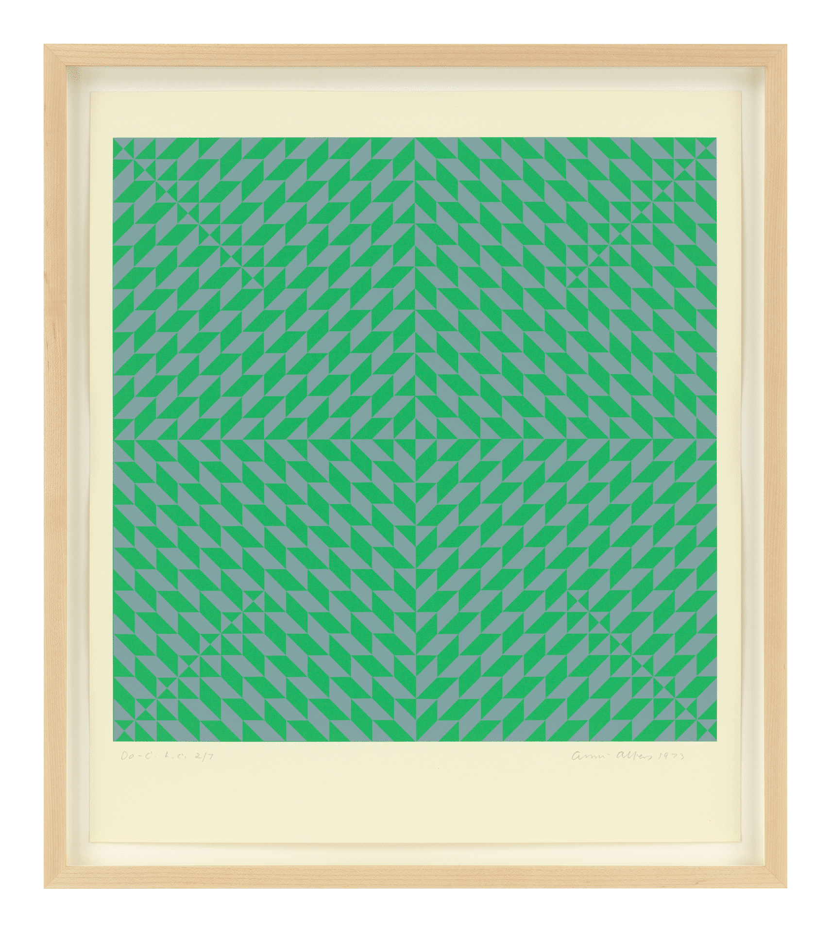 A work on paper by Anni Albers, titled Do-C, dated 1973