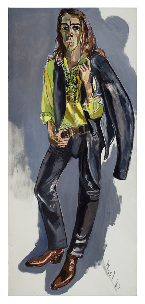 A painting by Alice Neel, titled Joey Skaggs, dated 1967.