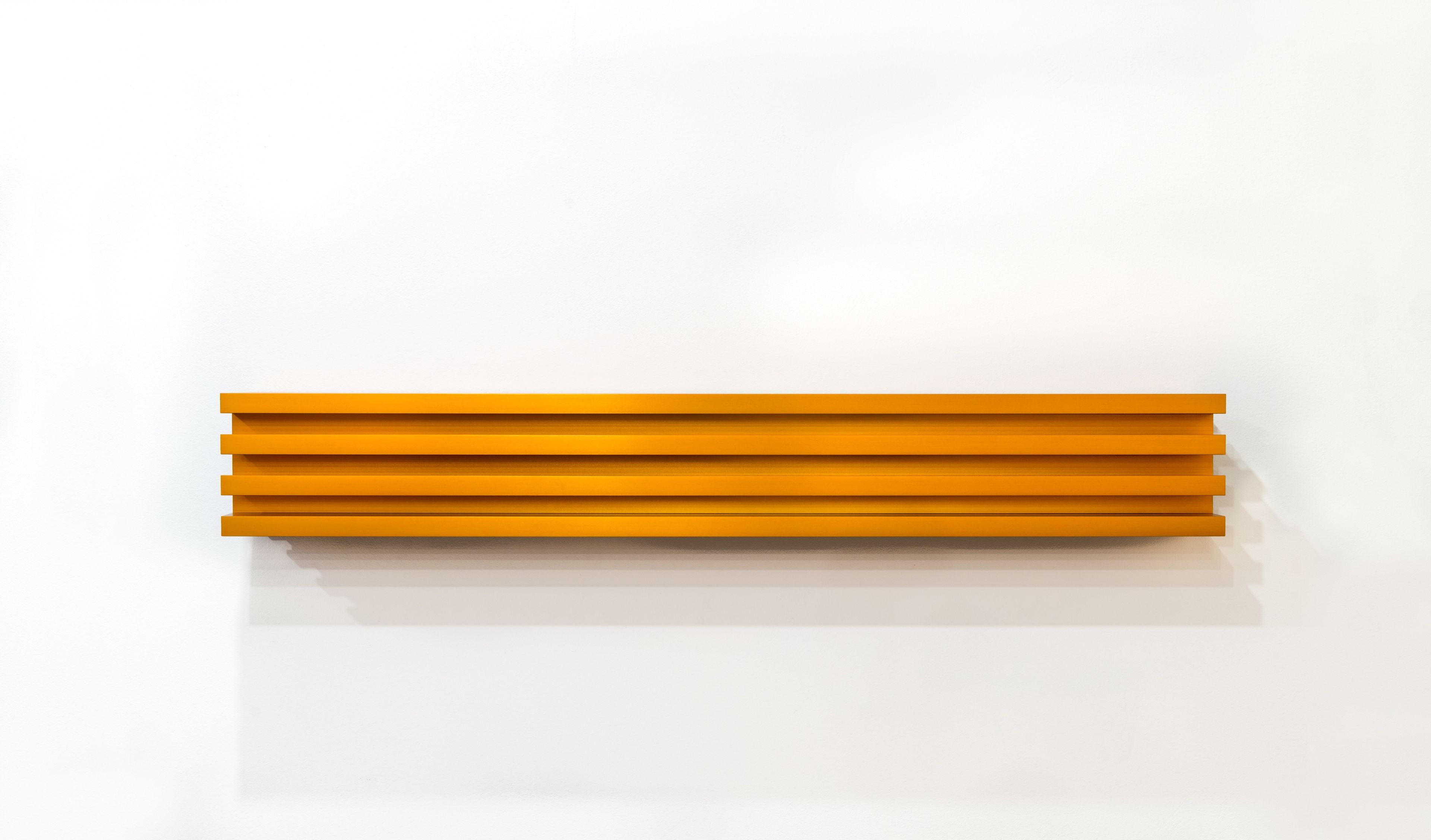 An untitled sculpture by Donald Judd, dated 1991.