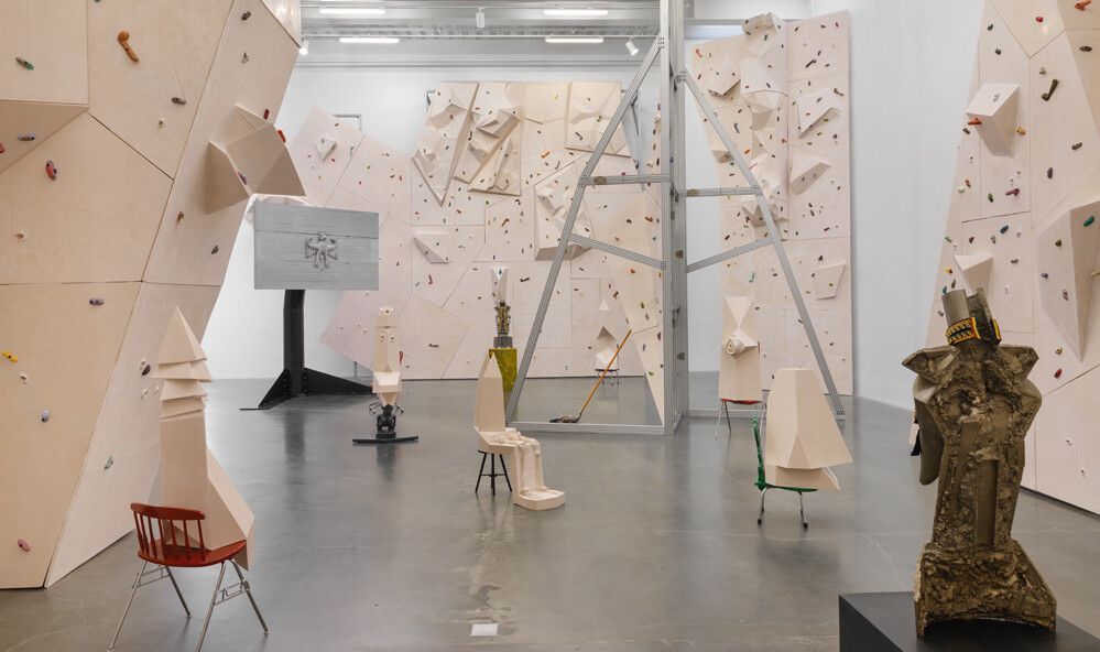 An installation view of an exhibition titled Andra Ursuta: Alps, at the New Museum in 2016.