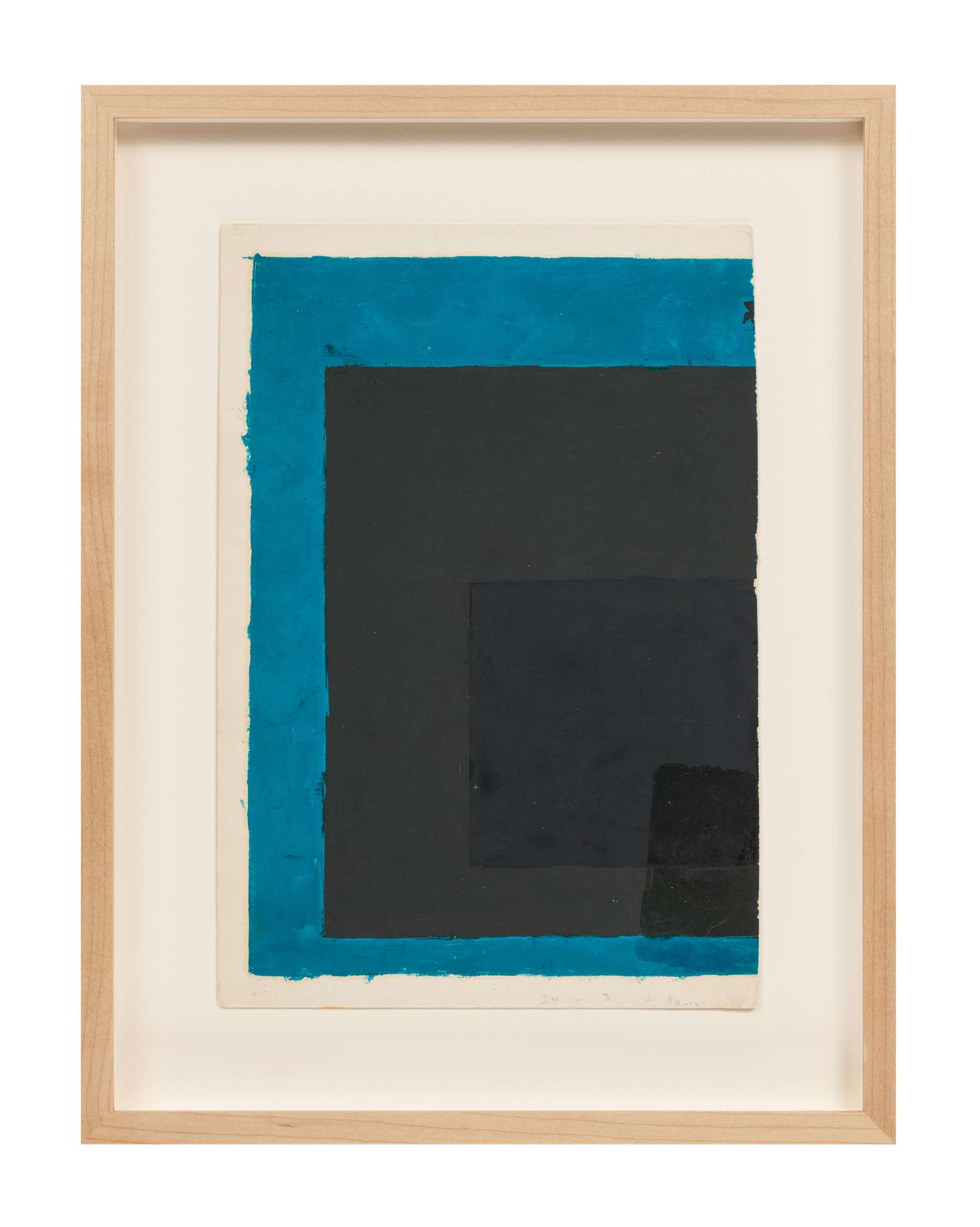 An undated painting by Joseph Albers titled Color study (Homage to the Square).