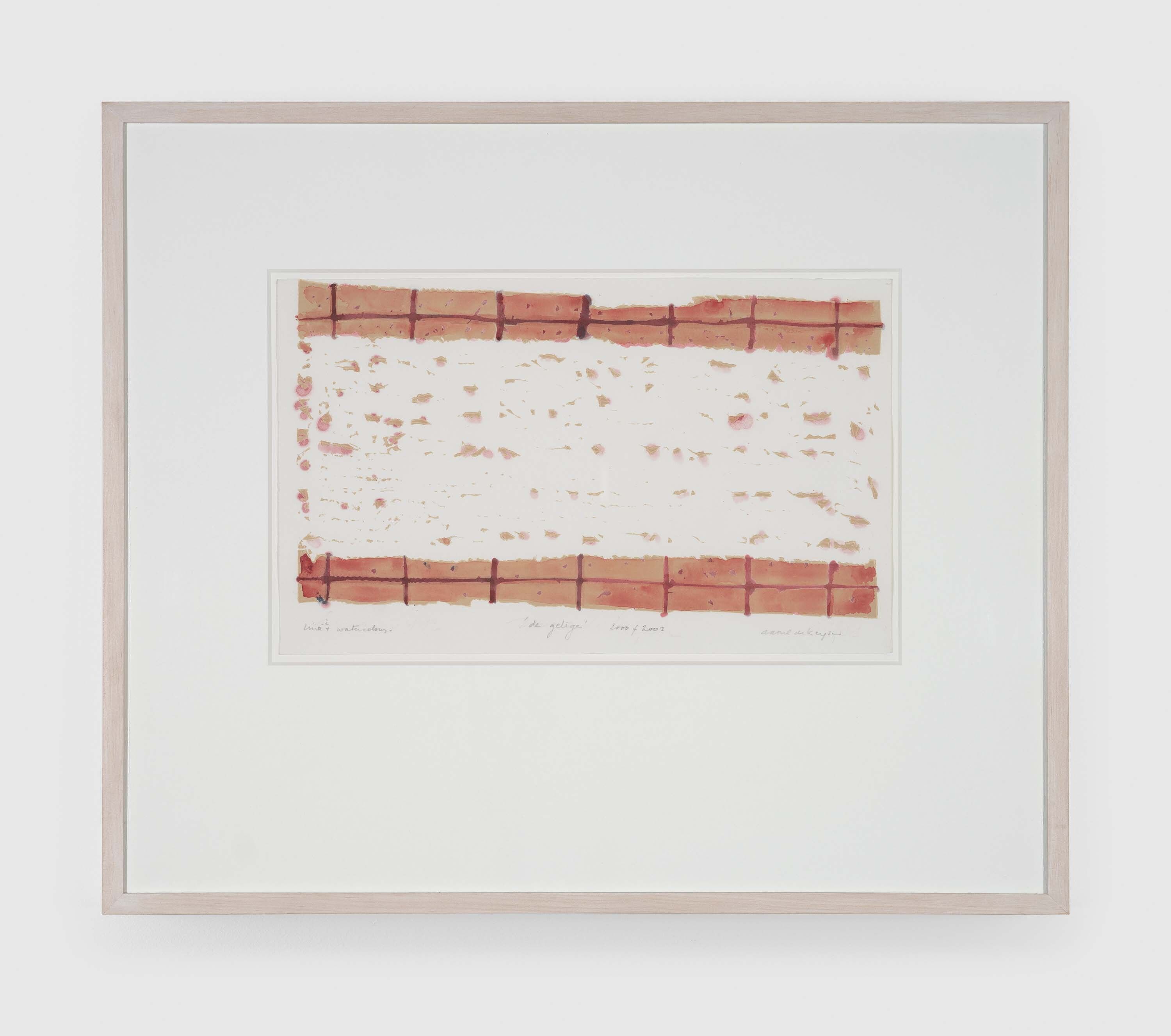 A painting by Raoul De Keyser, titled De gelige, dated 2001.