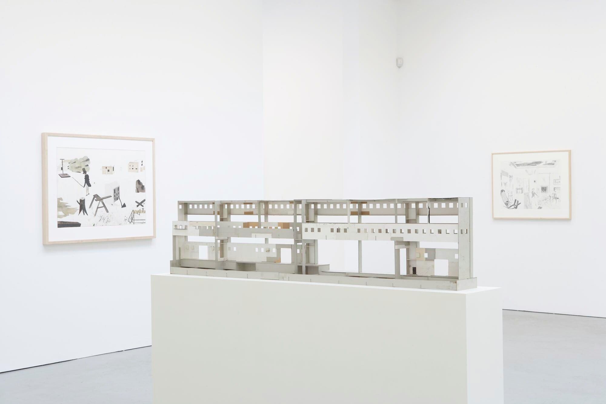 Installation view of the exhibition Jockum Nordström, at David Zwirner in New York, dated 2006.