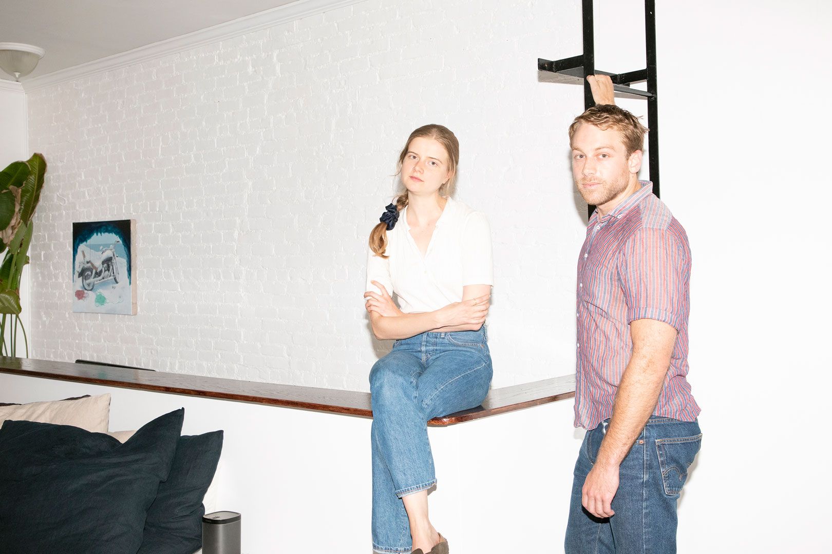 A photograph featuring co-curators Mary Howard and Alec Smyth