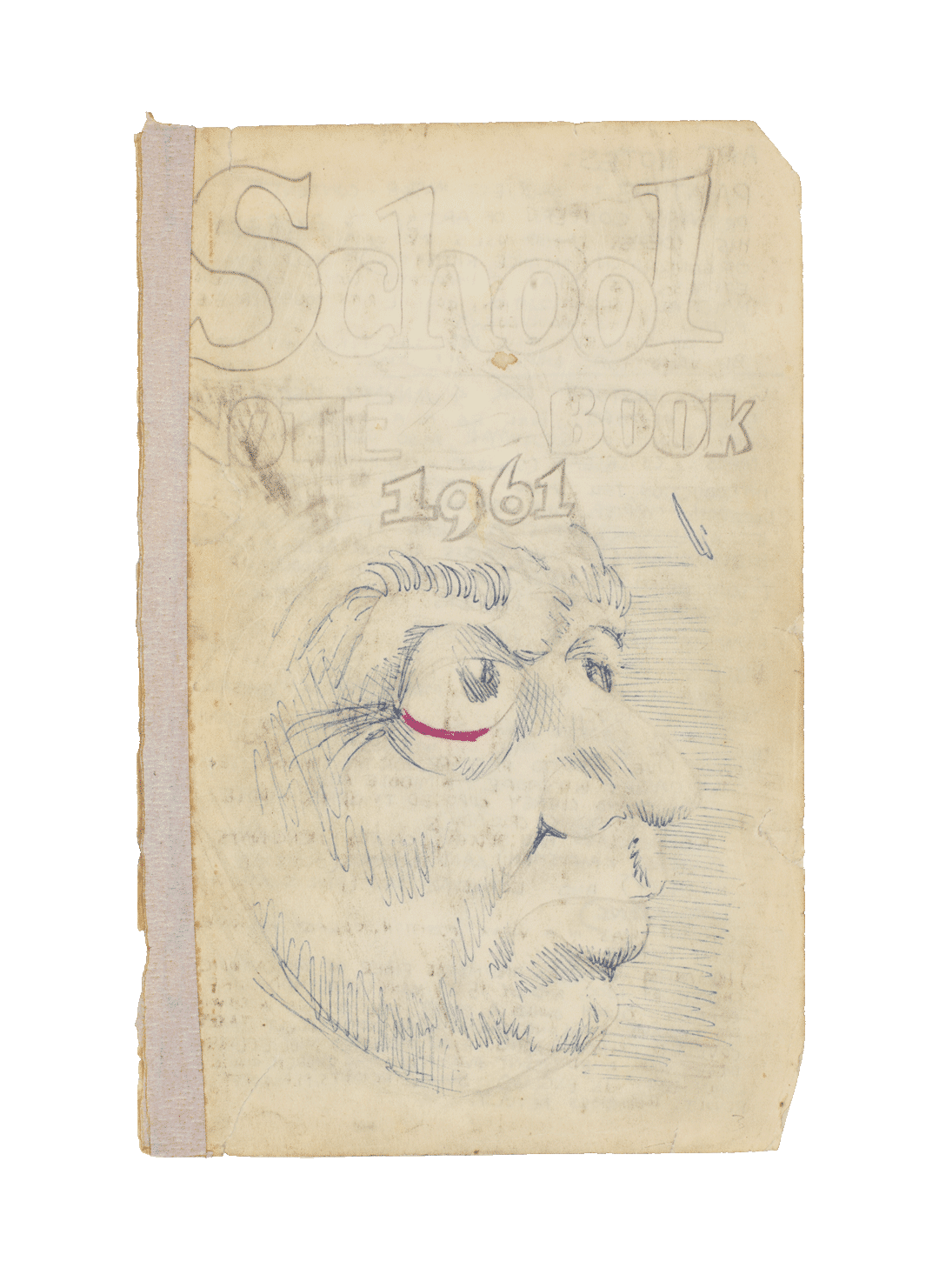 The recto of a drawing by R. Crumb titled Untitled (School Notebook 1961, page 3 of 4), dated 1961.