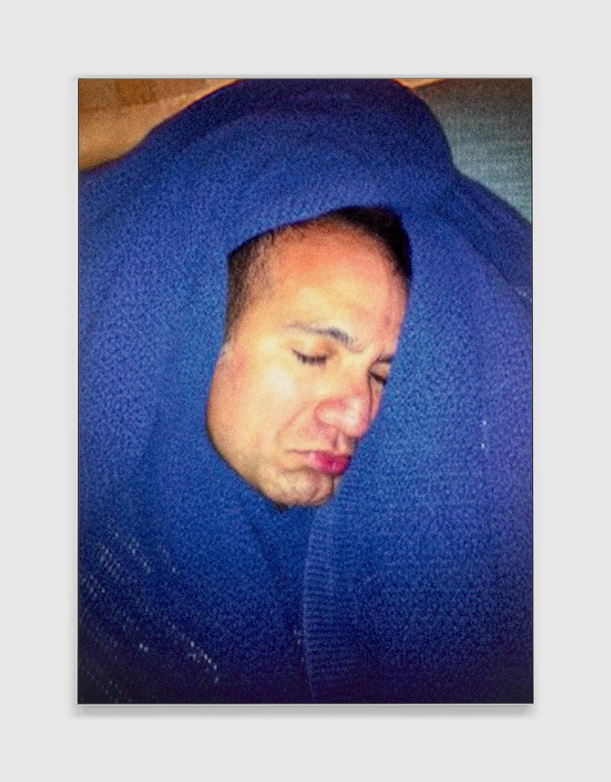 A photograph by Steven Shearer, titled Blue Shroud, dated 2024.
