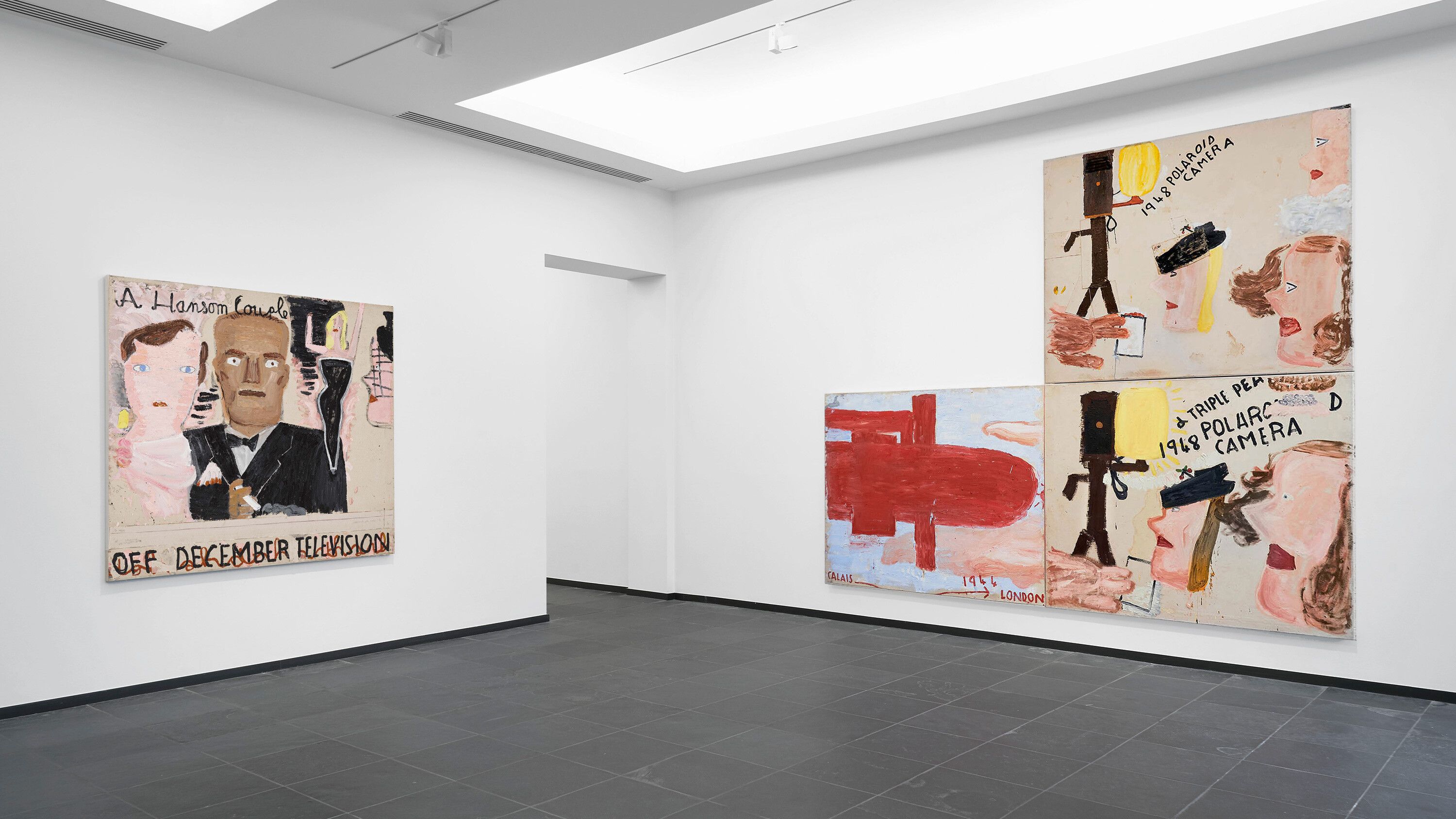 Installation view of the exhibition "Rose Wylie: picky people notice...," at S.M.A.K., Stedelijk Museum voor Actuele Kunst in Ghent, dated 2022.