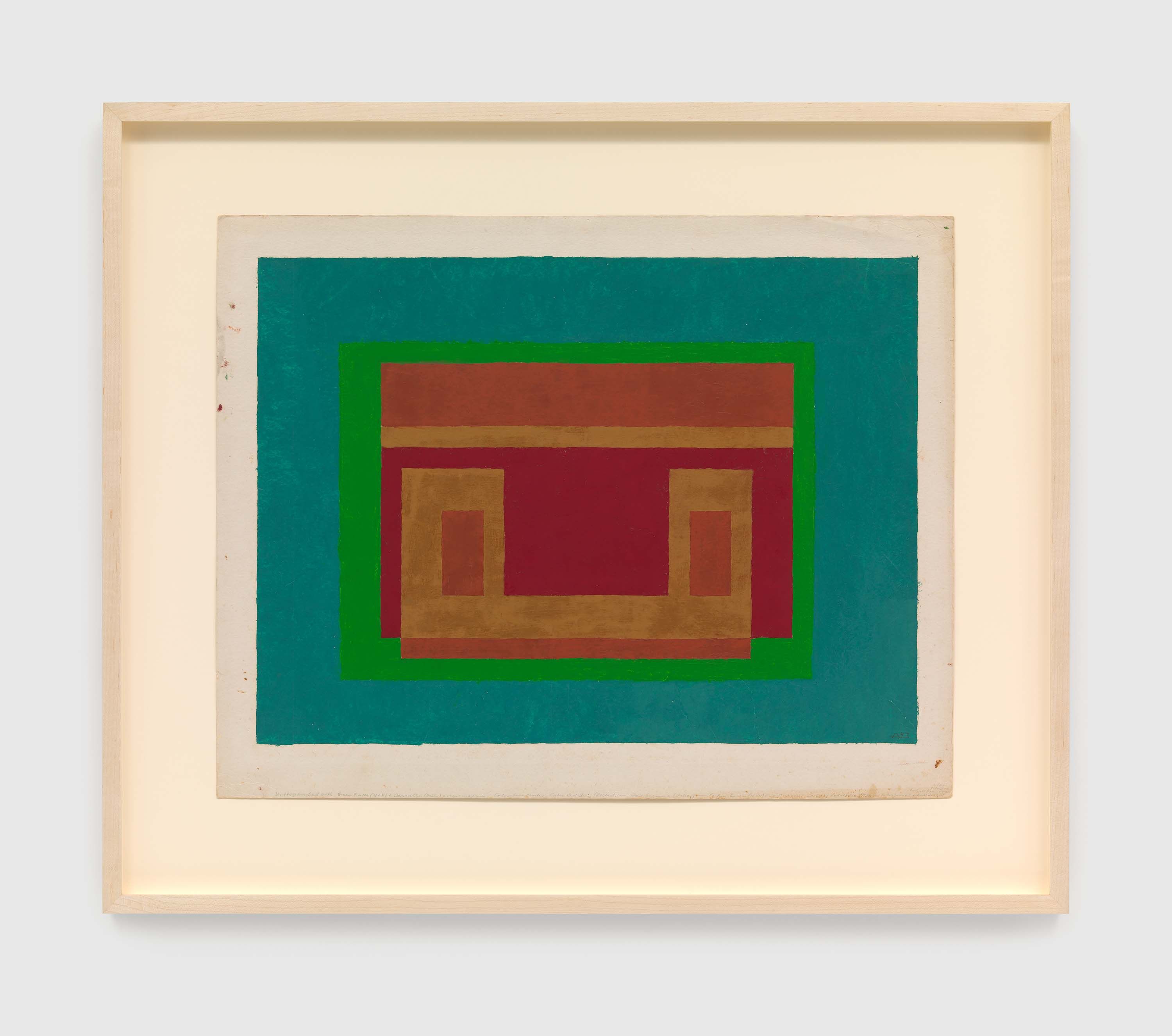 A drawing by Josef Albers, titled Variant/Adobe, dated 1947.