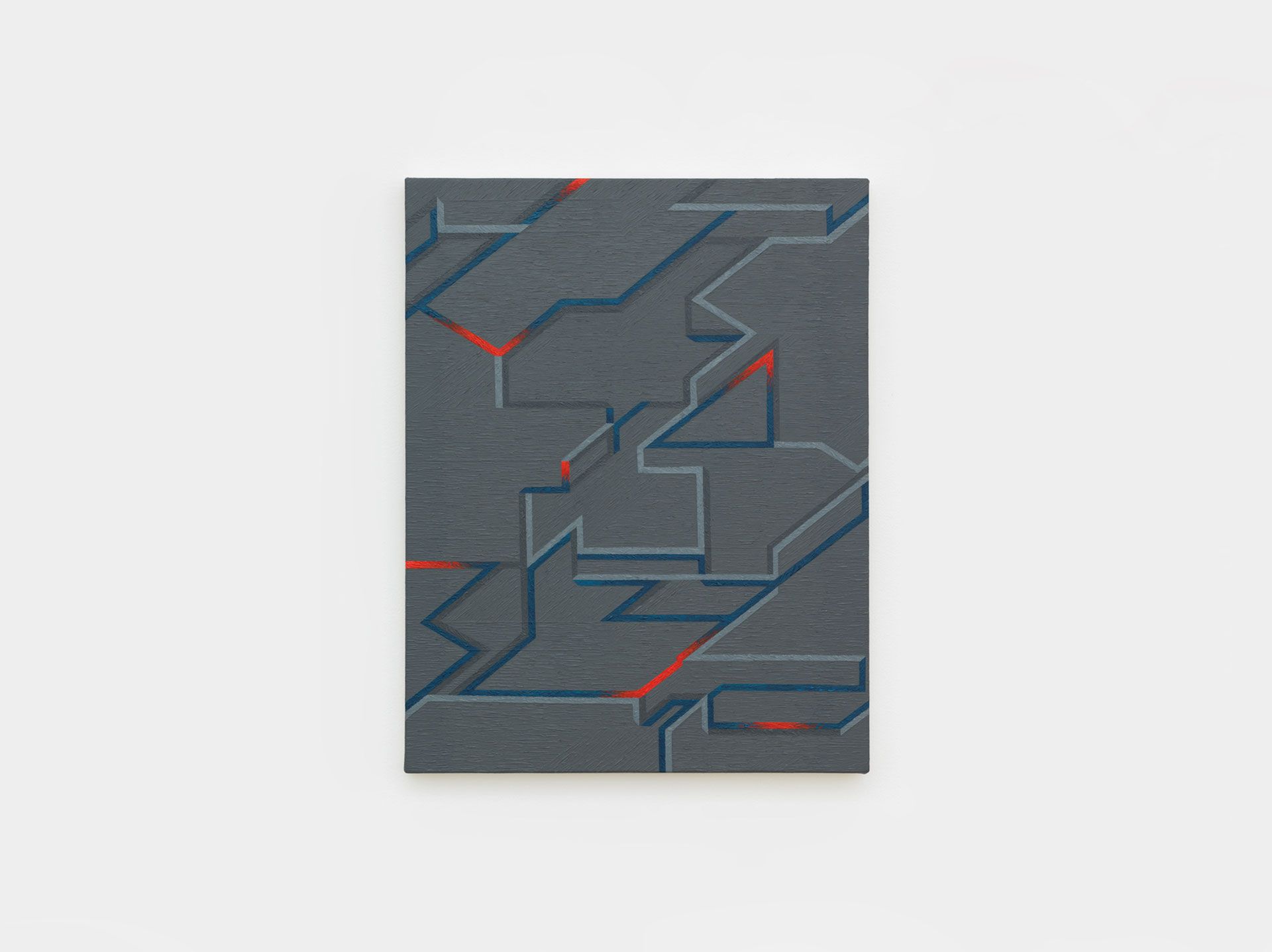 A painting by Tomma Abts, titled Deke, dated 2006.