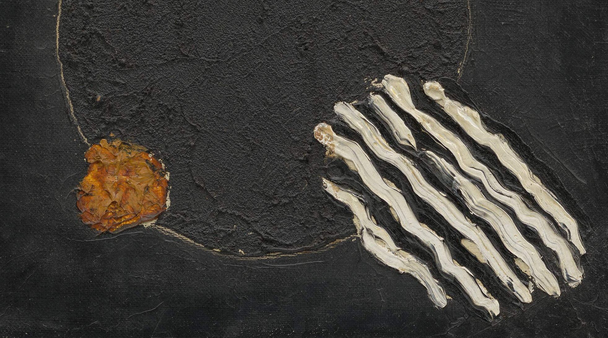 A detail from a painting by Forrest Bess, called Untitled (No. 14), dated 1951.