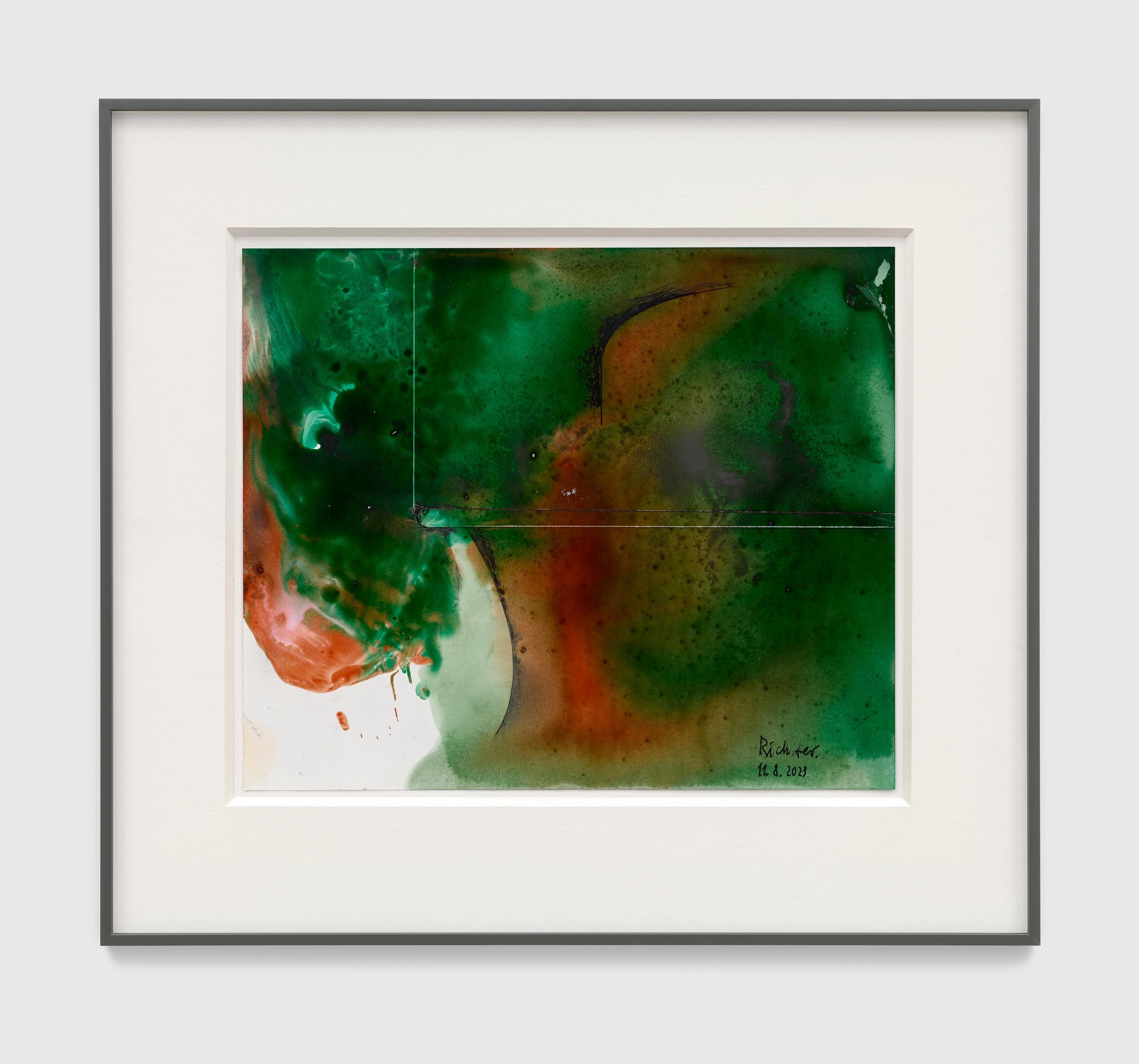 A drawing by Gerhard Richter, titled 11.8.2023, dated 2023.