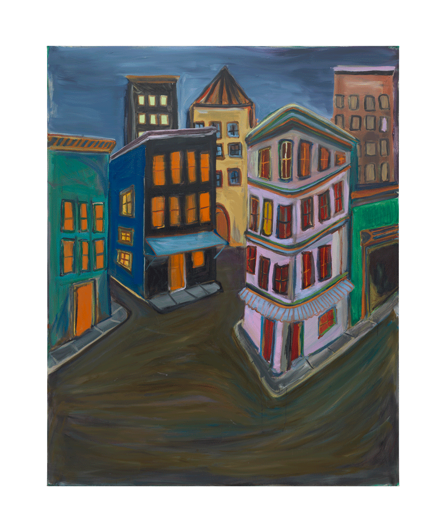 An untitled painting by Josh Smith, dated 2020.