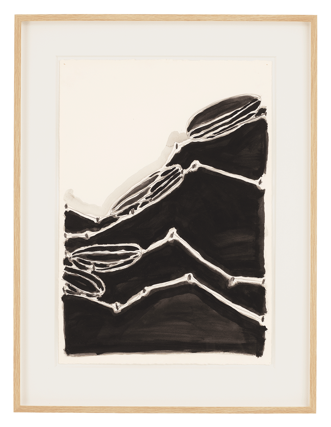 A drawing titled by Al Taylor, titled Untitled (Wave Theory with Floaters), dated 1998.