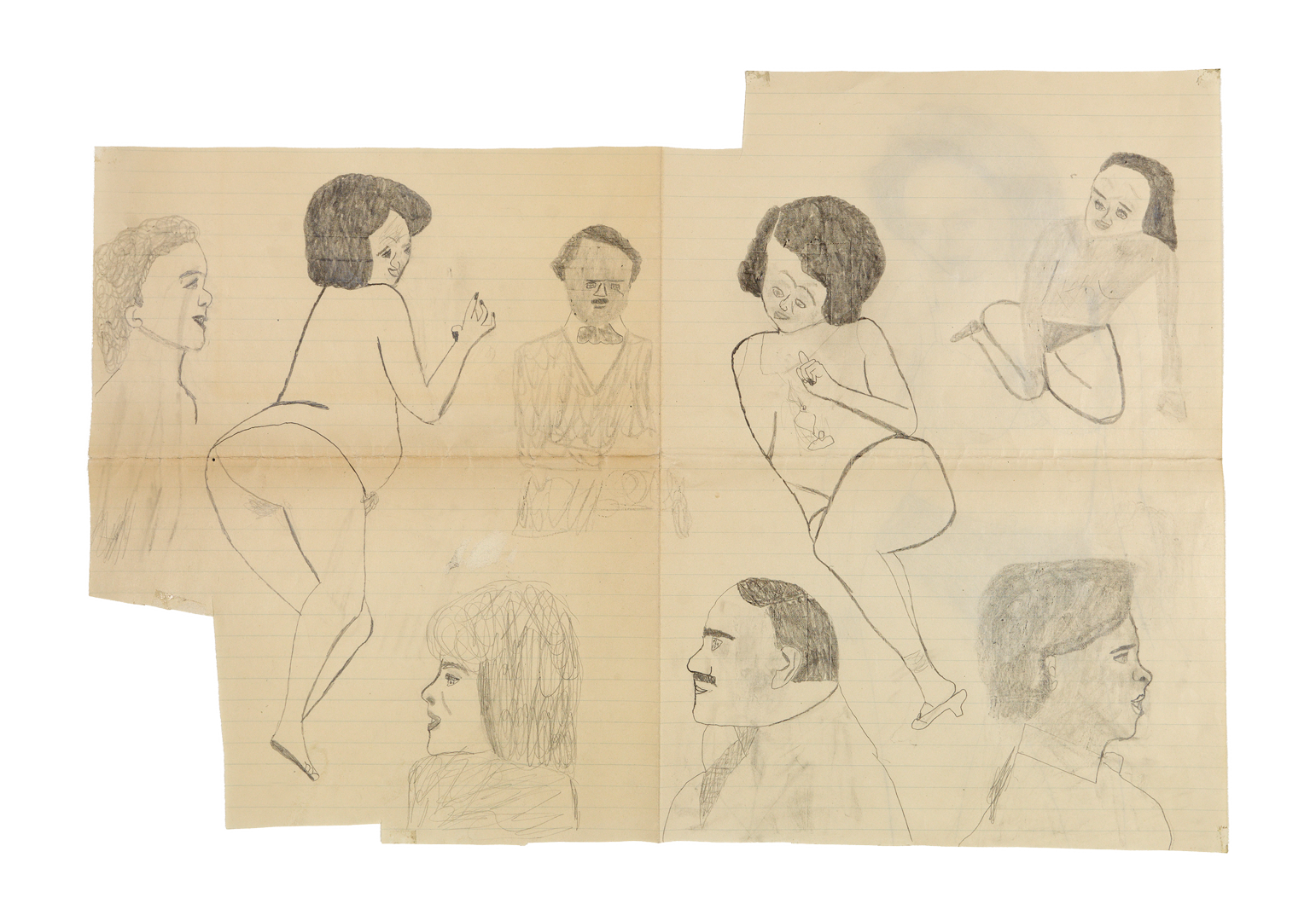 A drawing by Jockum Nordstrom, titled Larghetto, dated 2018.