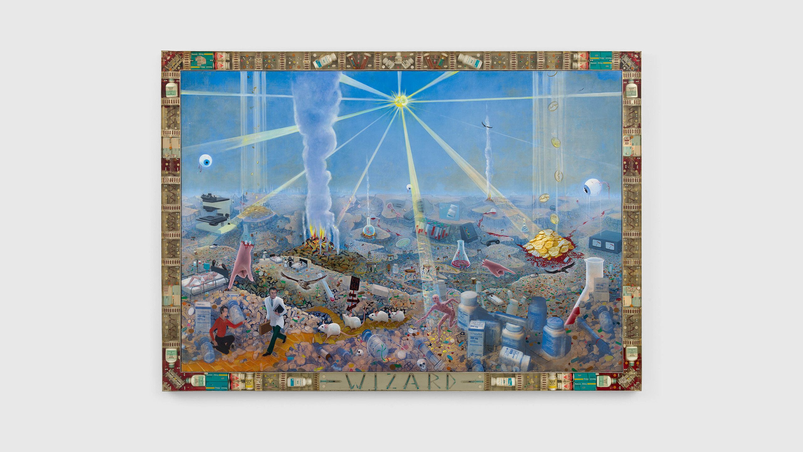 A painting by Frank Moore titled Wizard made in 1994
