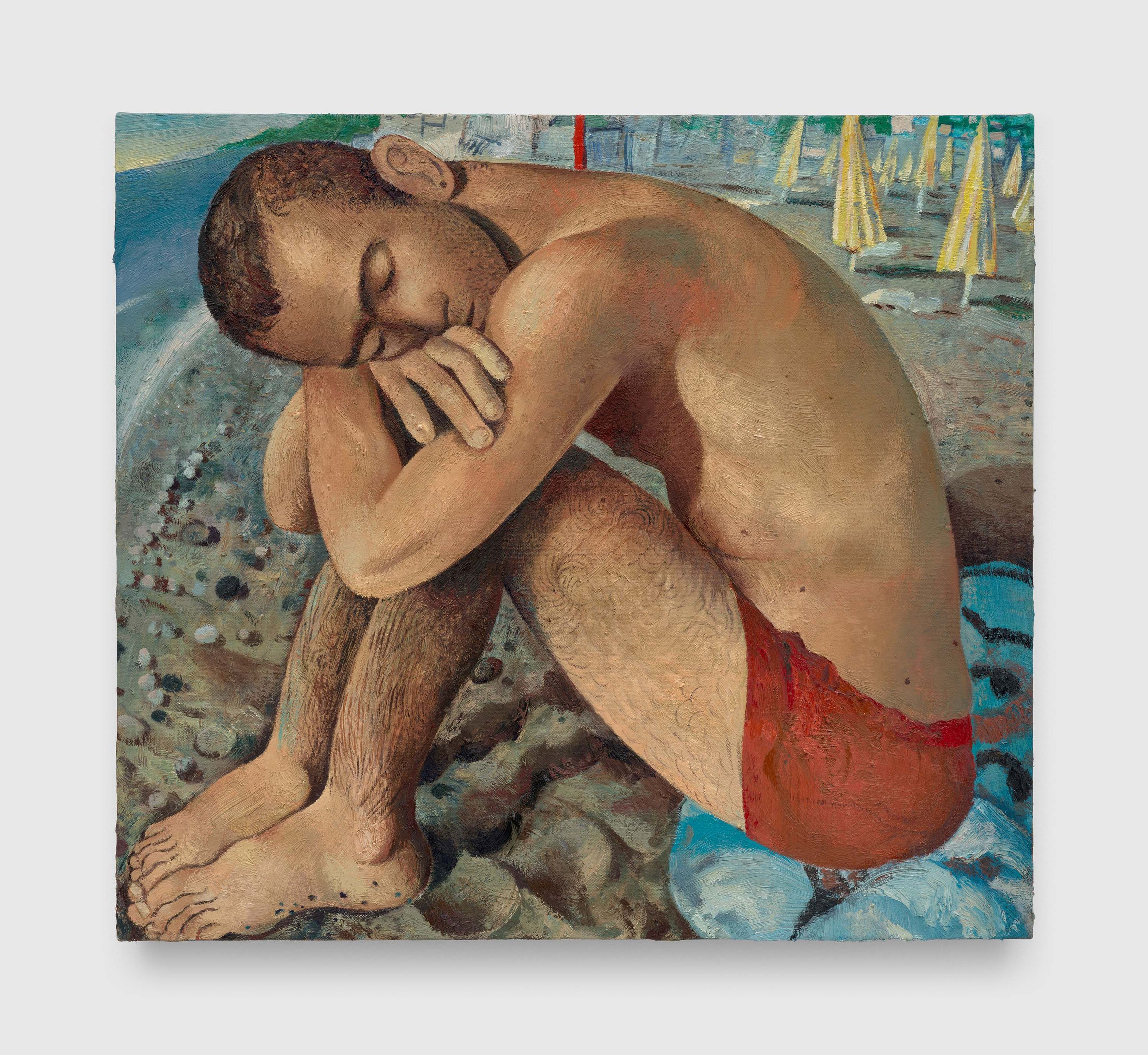 A painting by Louis Fratino, titled Ale in Liguria, dated 2025.