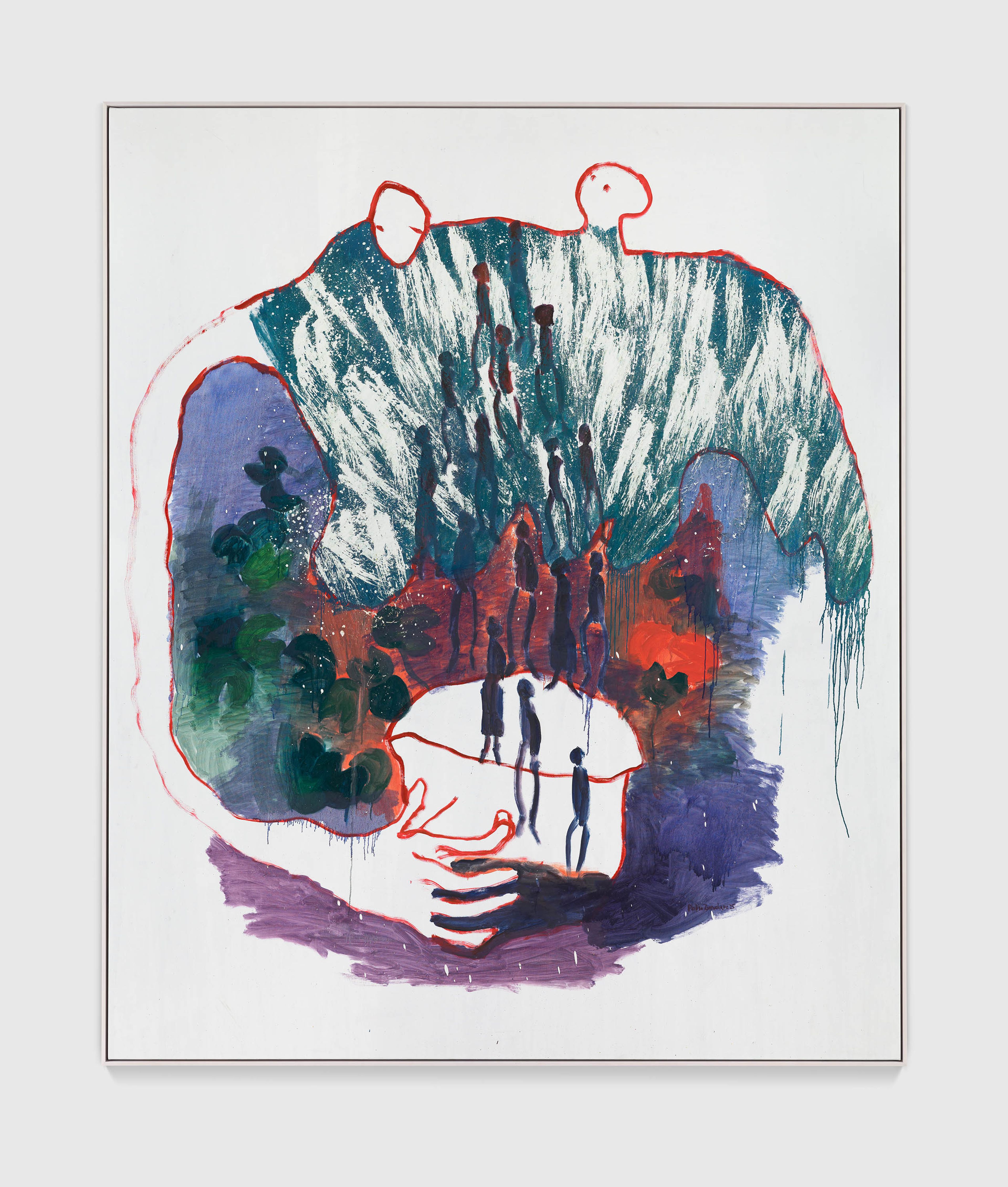 A painting by Portia Zvavahera, titled Kubuditswa muhari, dated 2025.