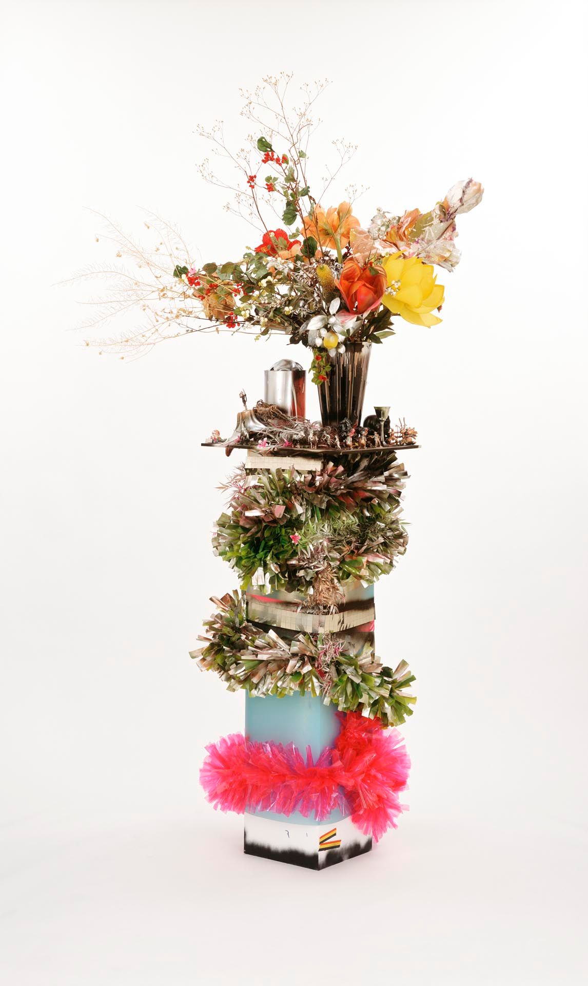 A sculpture by Isa Genzken, titled Bouquet, dated 2004.