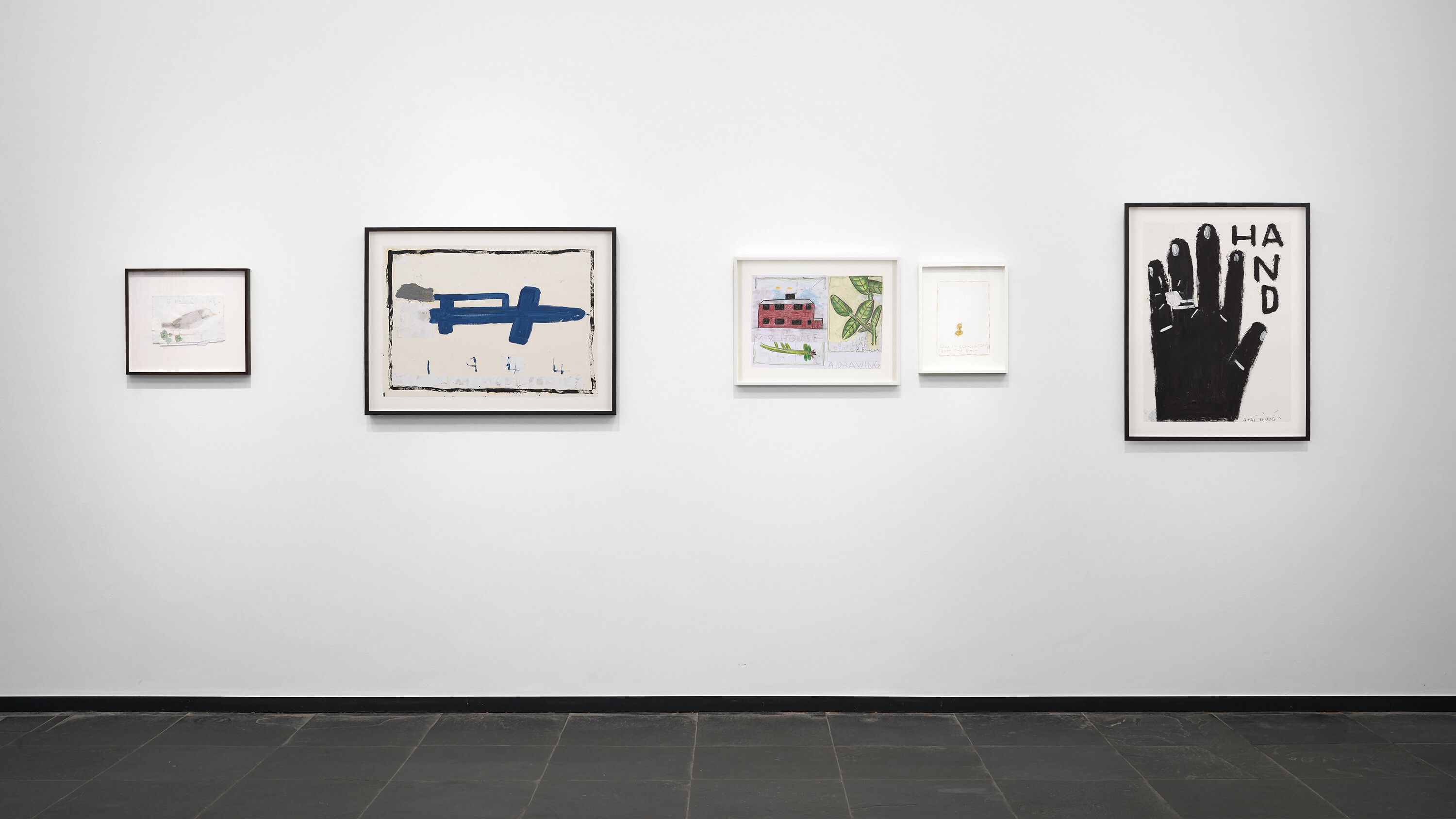 Installation view of the exhibition "Rose Wylie: picky people notice...," at S.M.A.K., Stedelijk Museum voor Actuele Kunst in Ghent, dated 2022.
