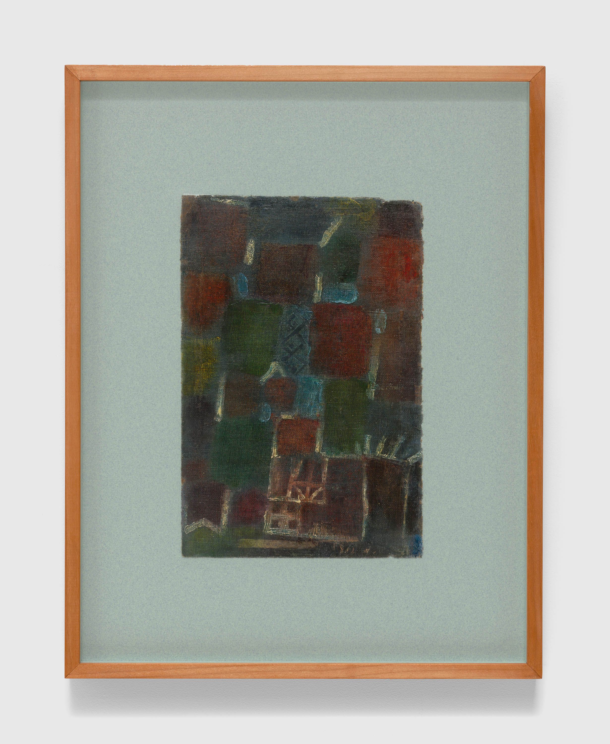 A painting by Paul Klee, titled Ohne Titel (Zwei Fenster in rot-grüner Komposition) (Untitled [Two windows in a red-green composition]), dated 1921.