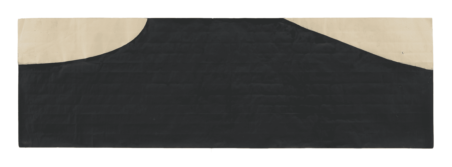 A painting by Suzan Frecon, titled (measured) dark green composition, dated 2012.