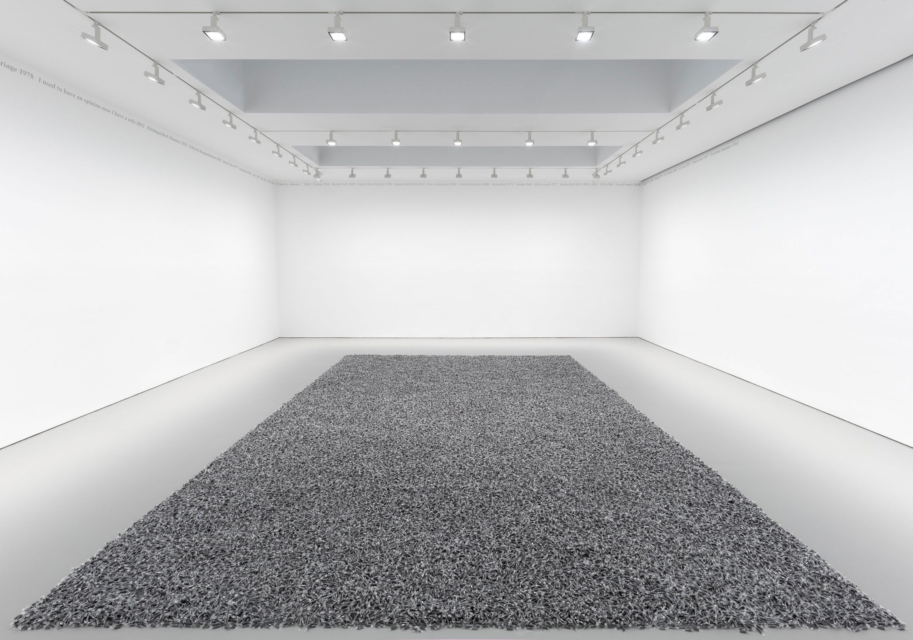 A sculpture by Felix Gonzalez-Torres, titled "Untitled" (Public Opinion), dated 1991.