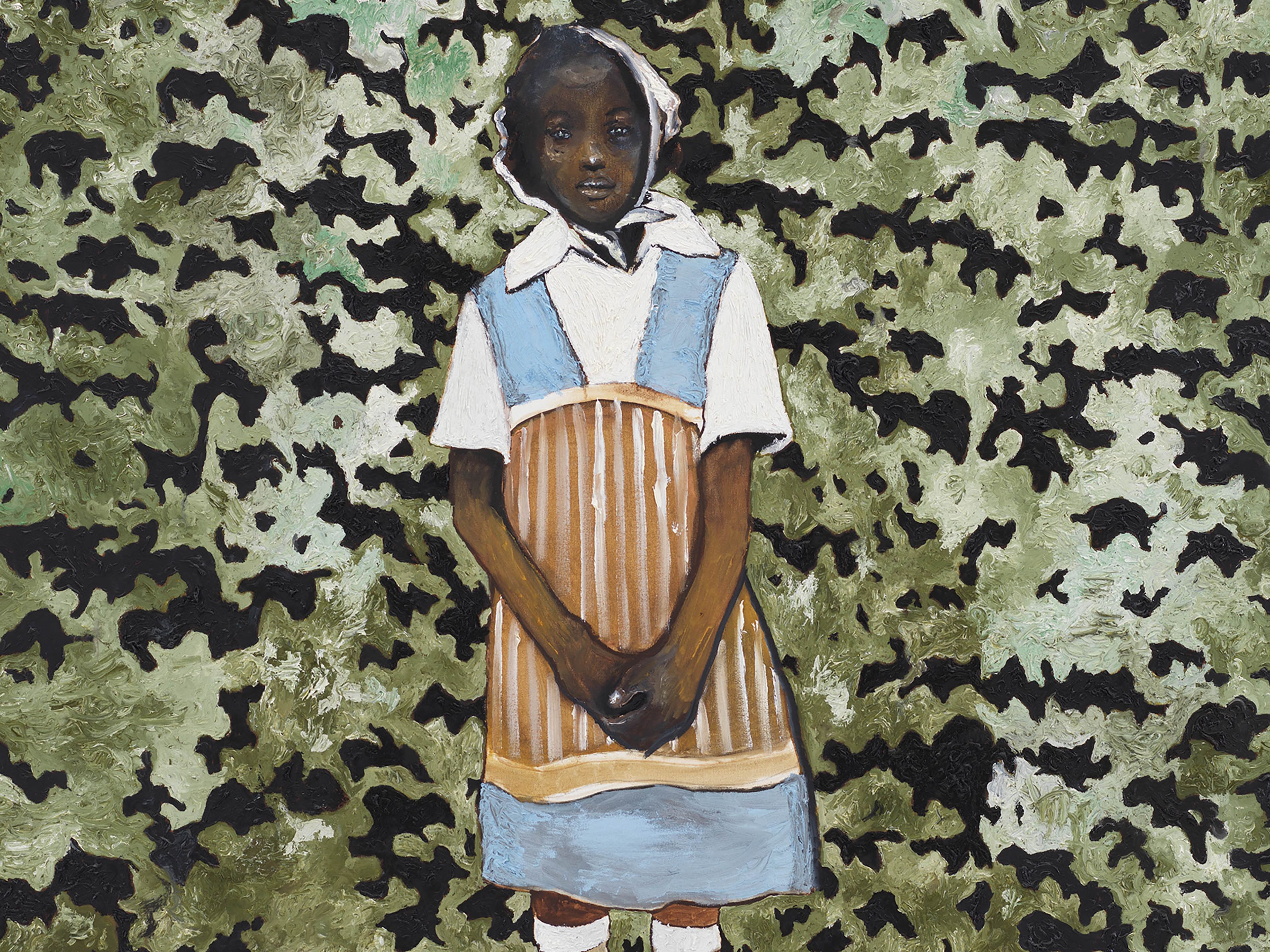 A detail from a print by Noah Davis, titled Mary Jane, dated 2026.