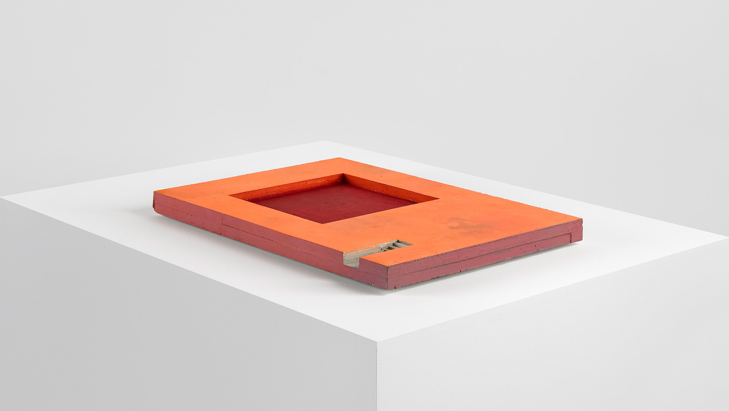 An oil stick on concrete artwork by Harold Ancart, titled Untitled, dated 2021.