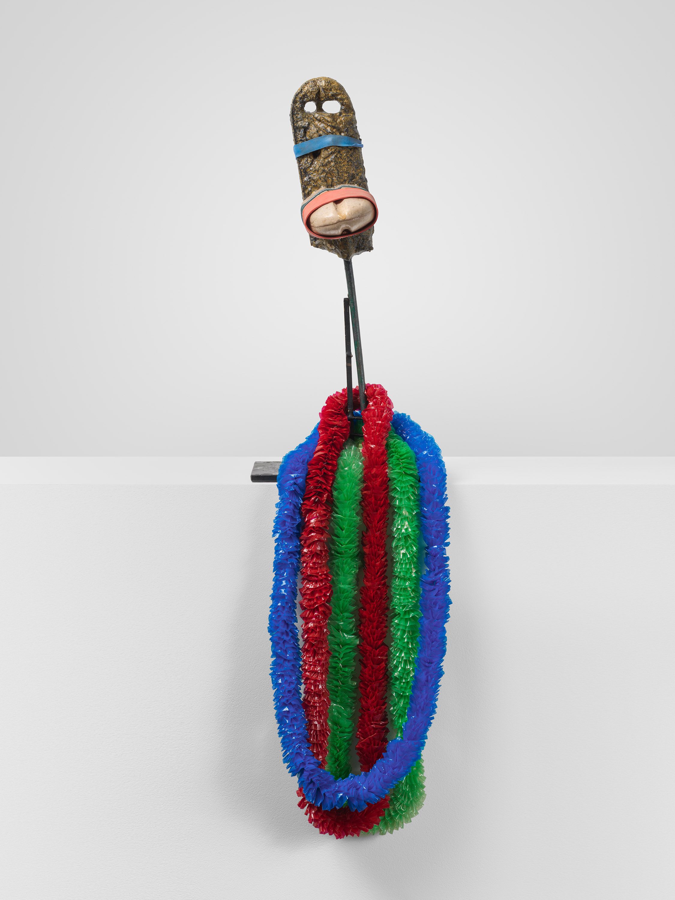 A sculpture by Al Taylor, titled Bondage Duck #4, dated 1998-1999.