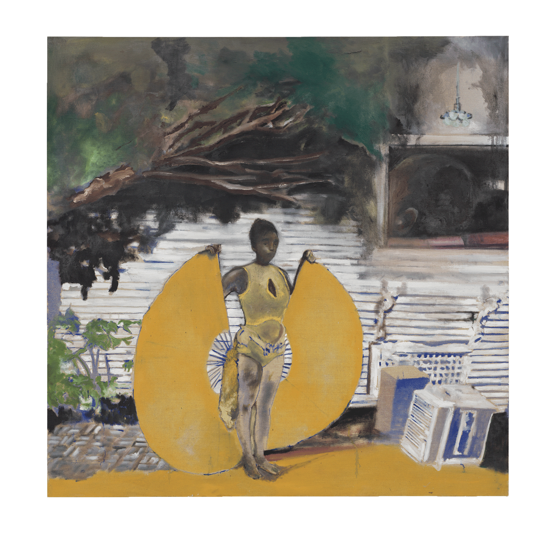 A painting by Noah Davis, titled Isis, dated 2009.