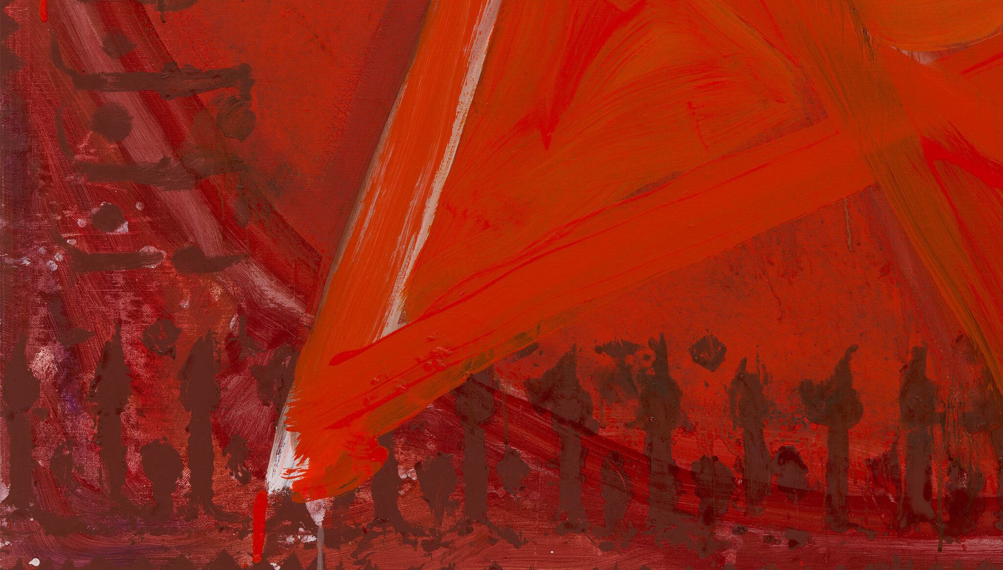 An untitled painting by Josh Smith, dated 2023