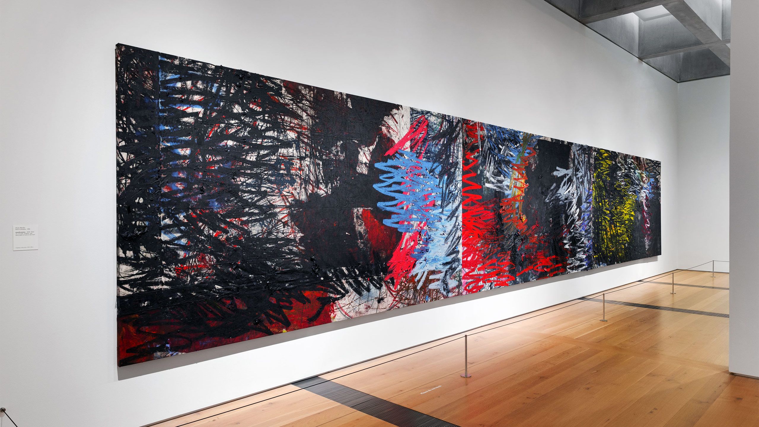 An Installation view, Currents 121: Oscar Murillo, Saint Louis Art Museum, 2022