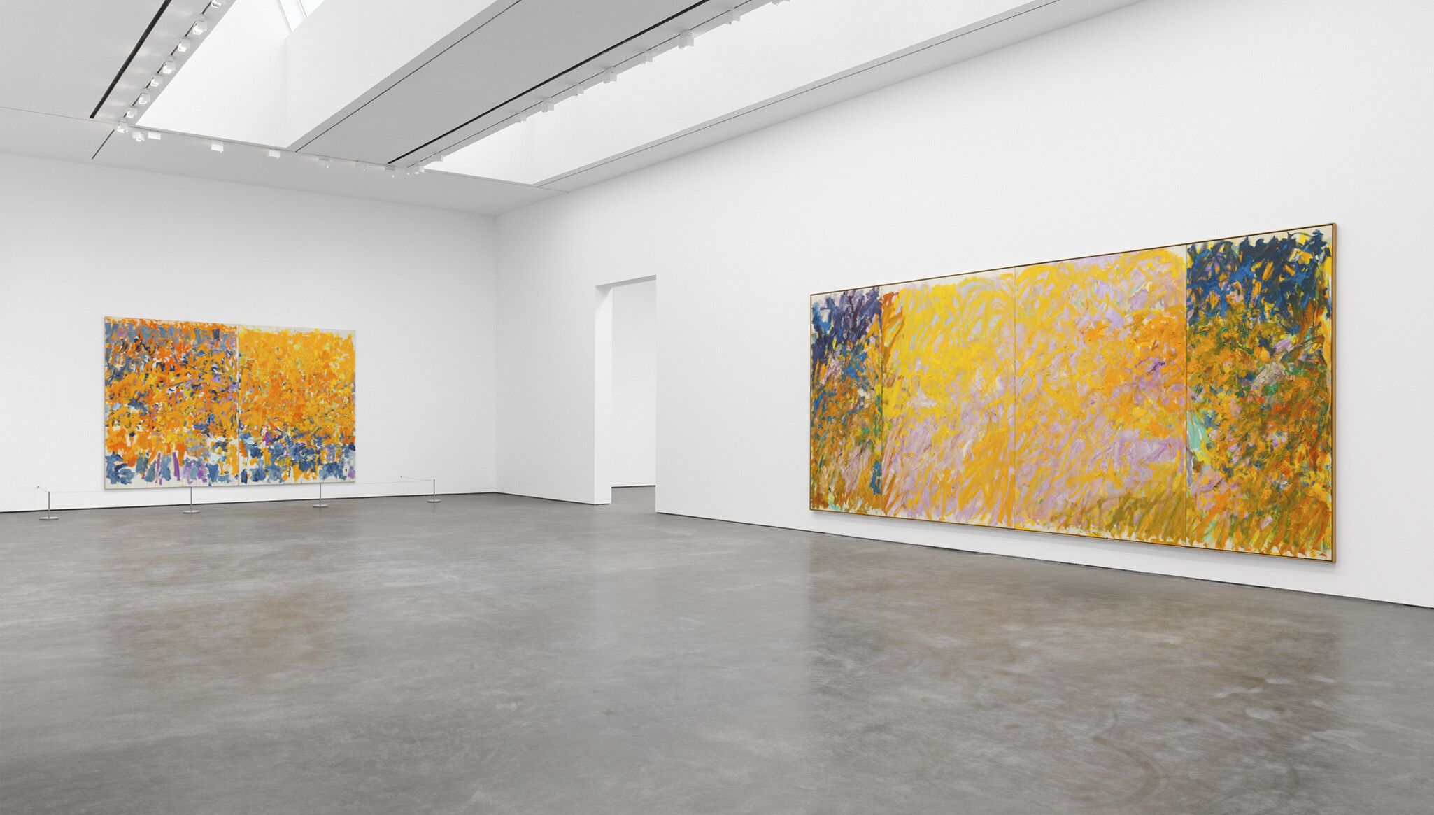 Installation view of Joan Mitchell Paintings 1979-1985 at David Zwirner in New York, 2022