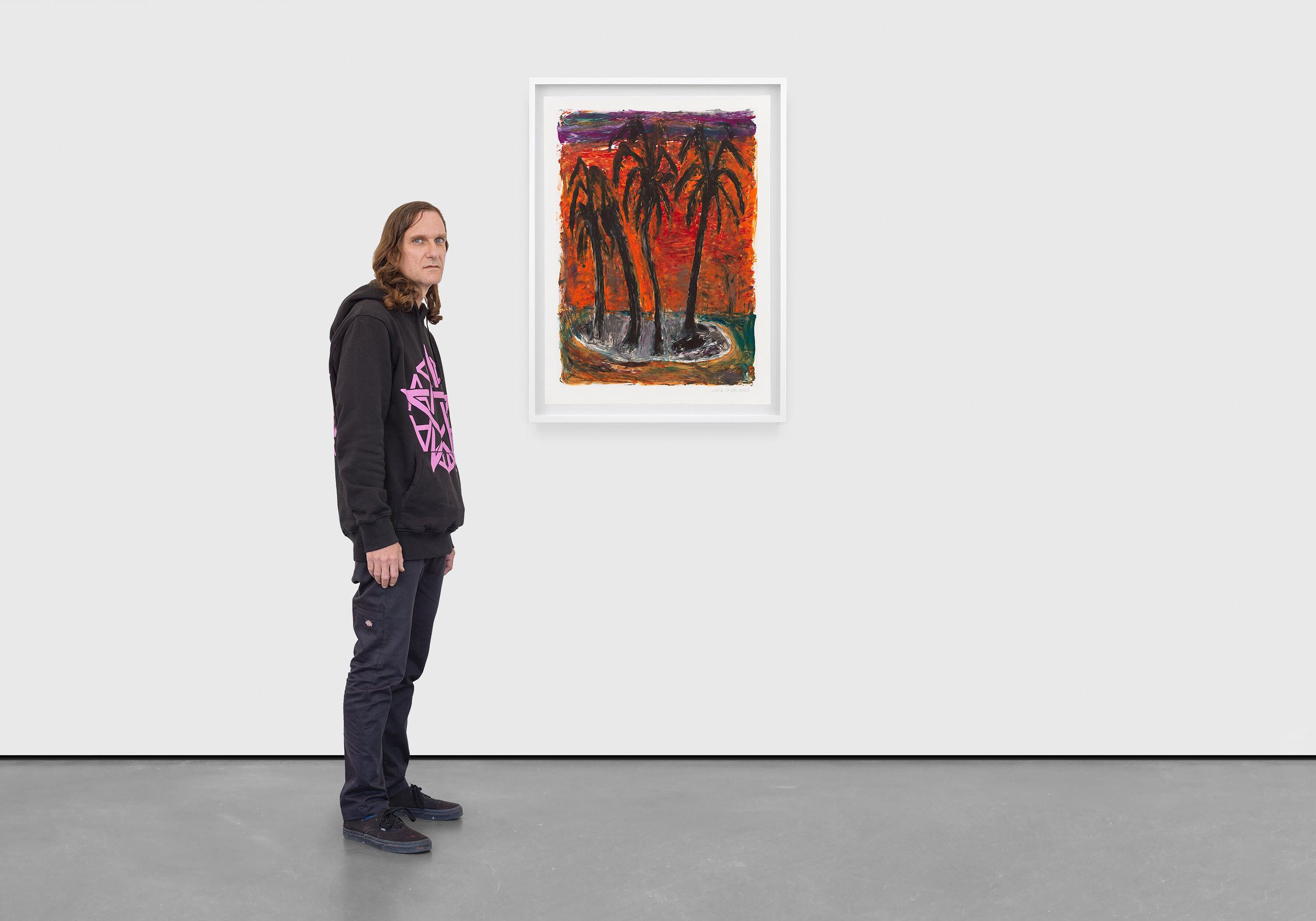 An untitled print by Josh Smith, dated 2022.