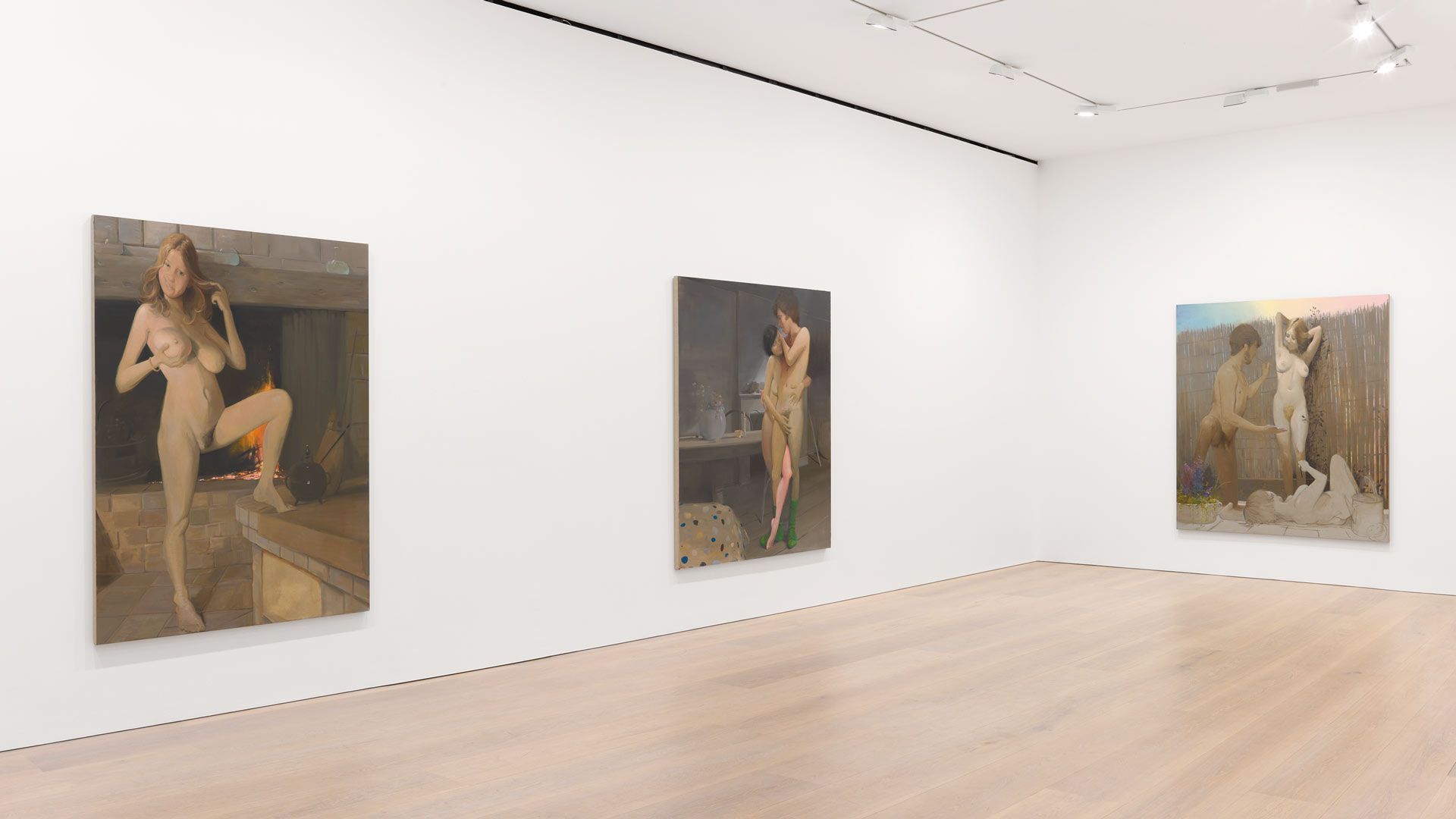 An installation view of the exhibition Lisa Yuskavage, at David Zwirner London, dated 2017.