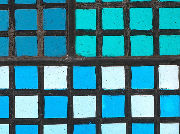 A detail from a glass work by Josef Albers, titled Park, dated c.1923.