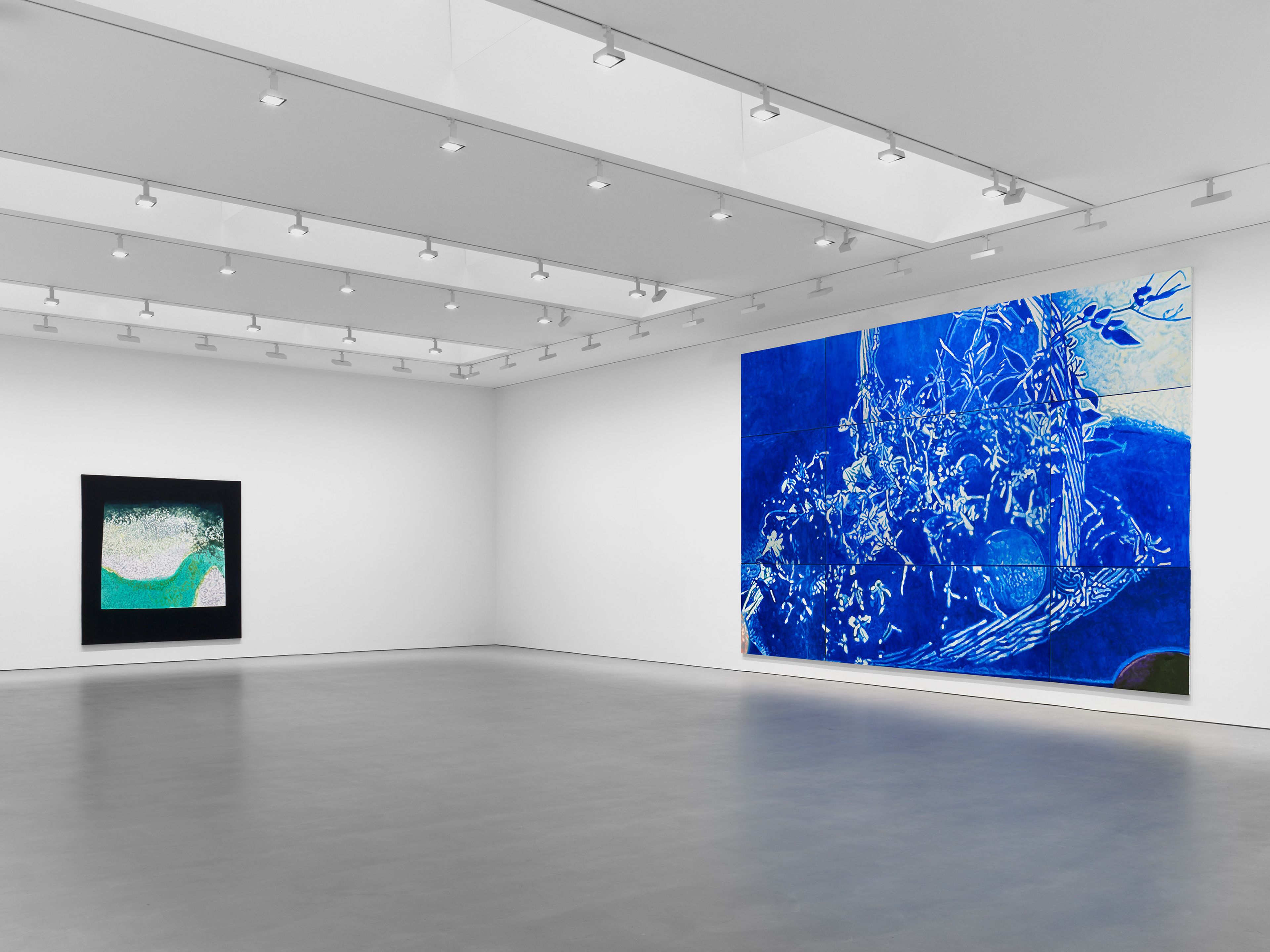 An installation view of the exhibition, Luc Tuymans: The Fruit Basket, at David Zwirner in New York, dated 2025.