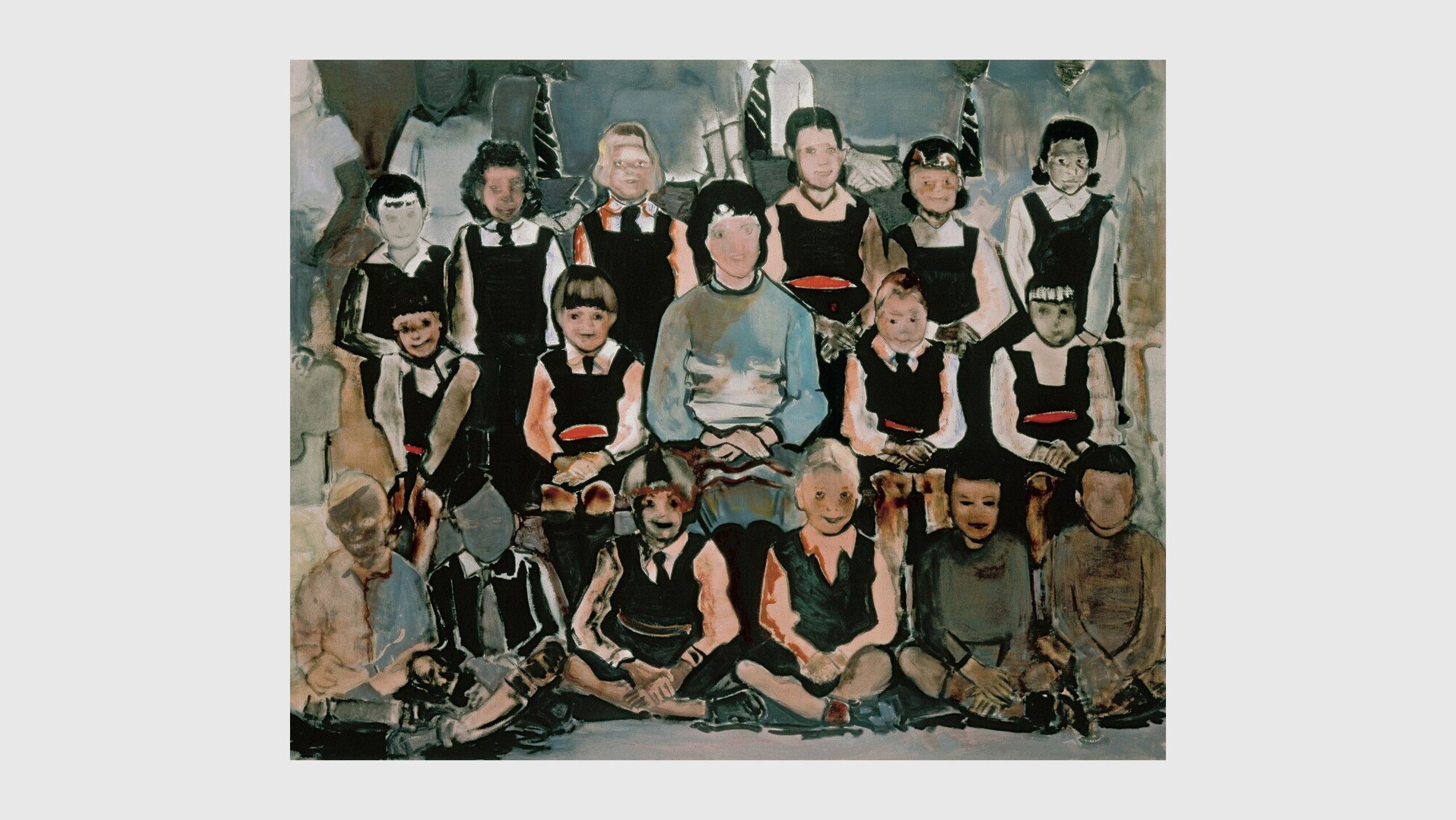 An artwork by Marlene Dumas, titled The Teacher (Sub B), dated 1987. Kunsthalle zu Kiel, Germany