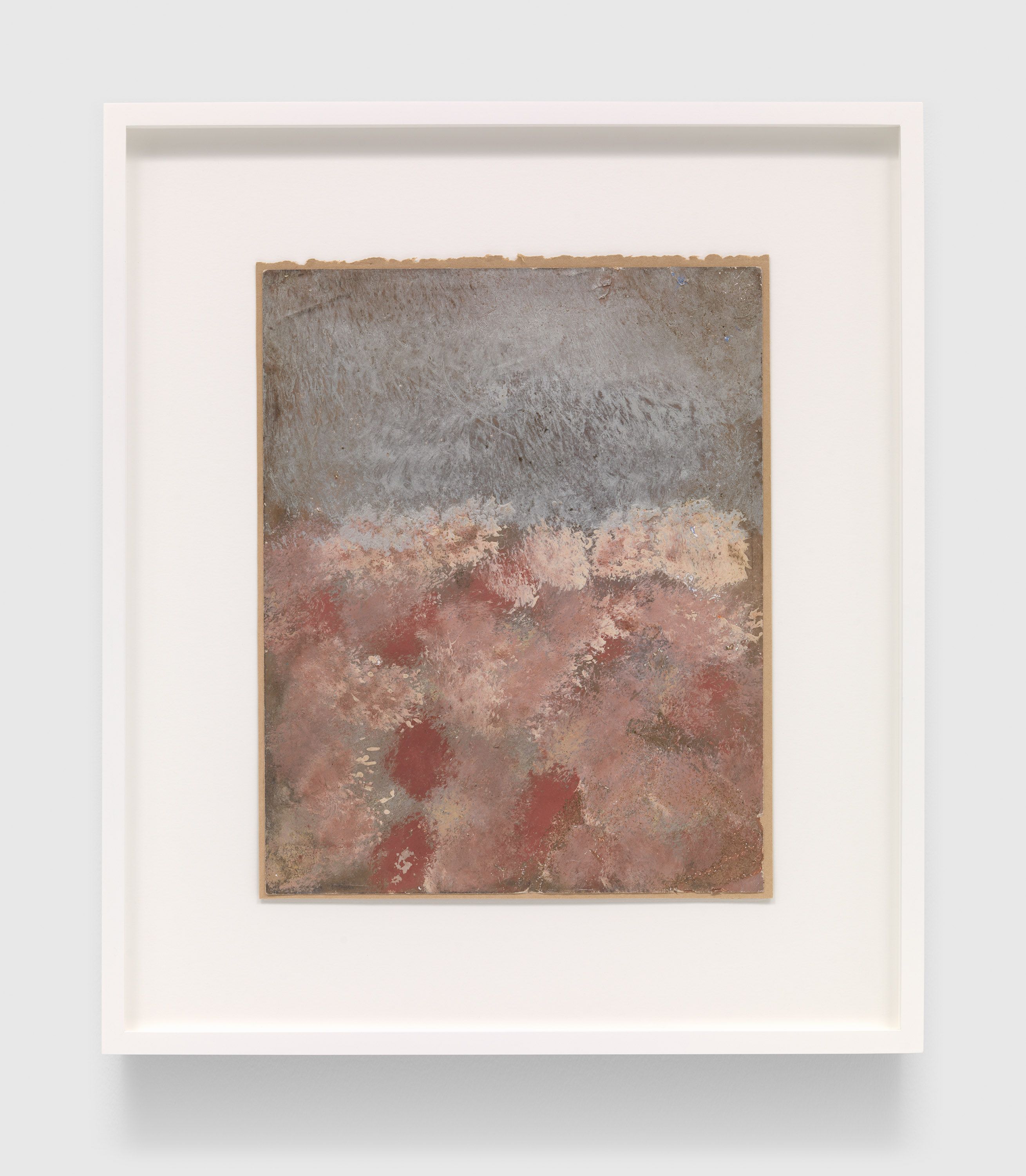 A work on paper by Frank Walter, called Untitled (Abstract Silver and Mauve I), n.d.