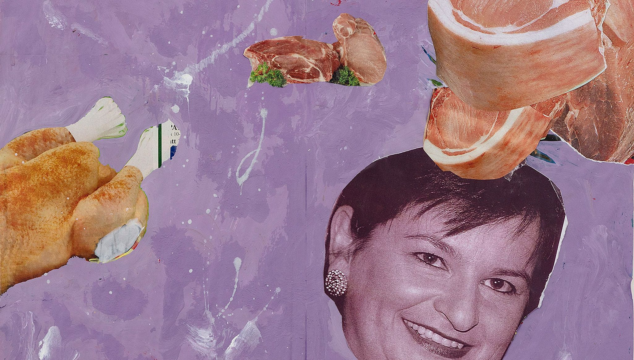 A detail of an artwork by Franz West, titled Homepage, dated 2000