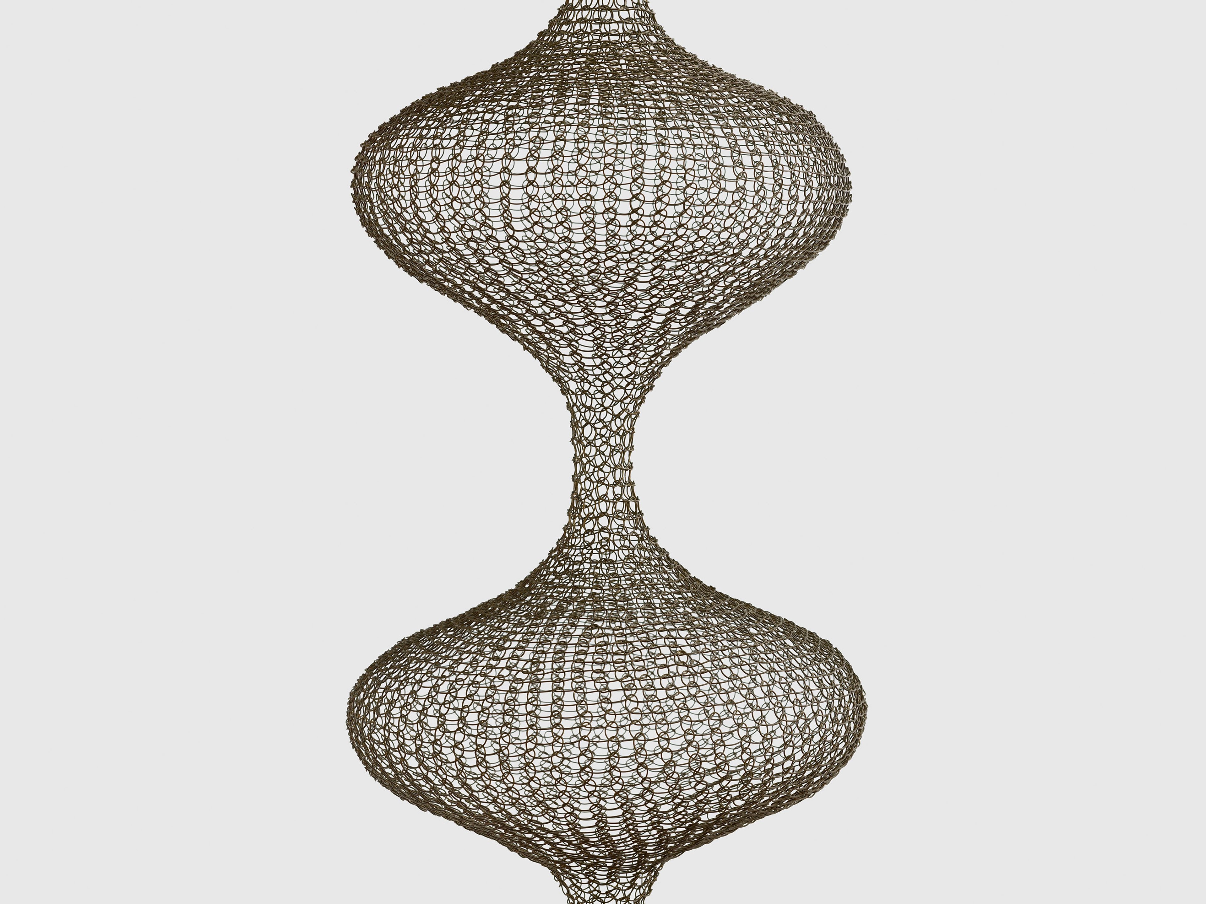 A detail from a sculpture by Ruth Asawa, called Untitled (S.278, Hanging Nine-Lobed, Single-Layered Continuous Form), dated circa 1955.