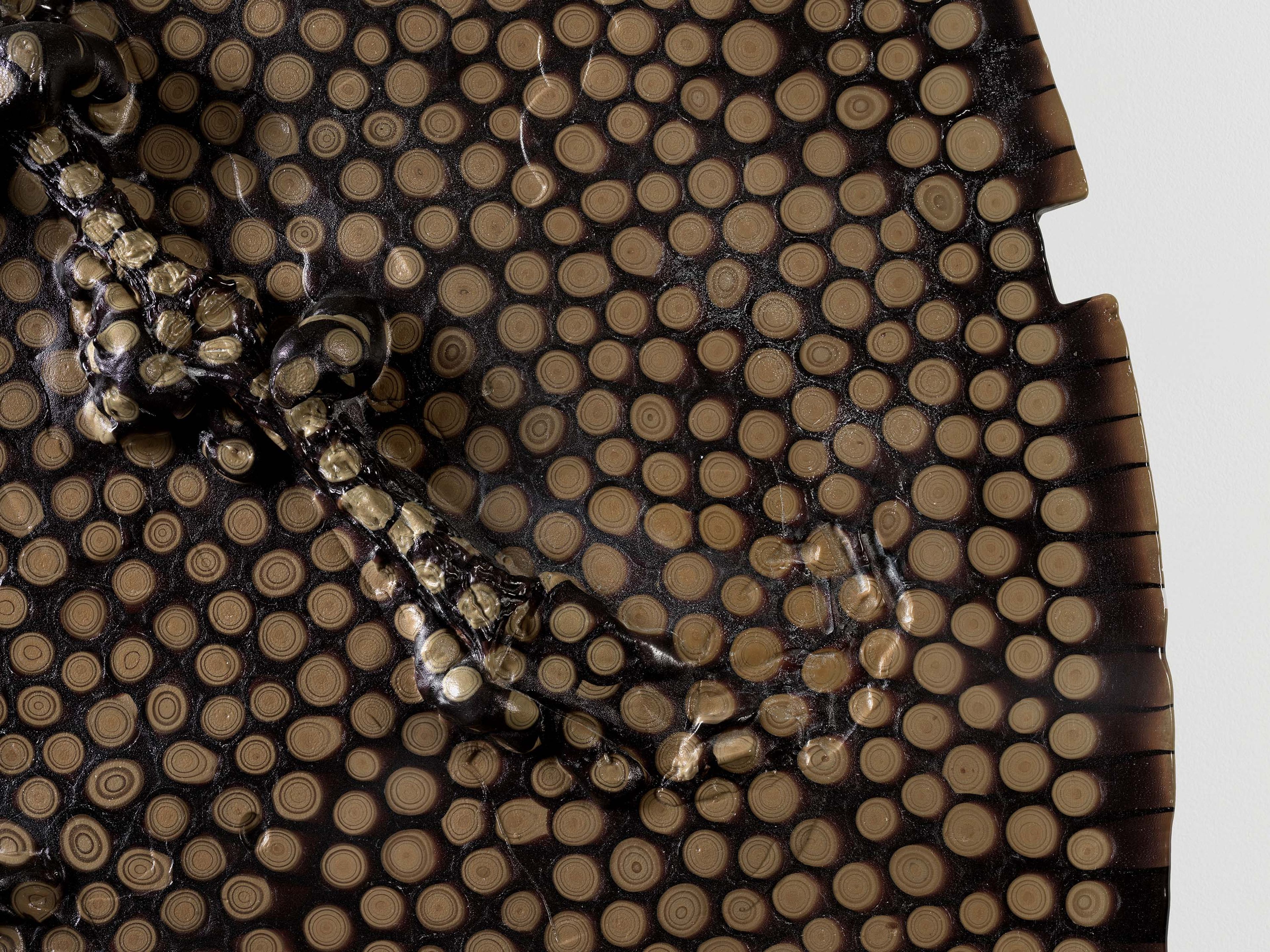 A detail from a sculpture by Andra Ursuta, titled Private Dancer (Blood Pudding), dated 2025.